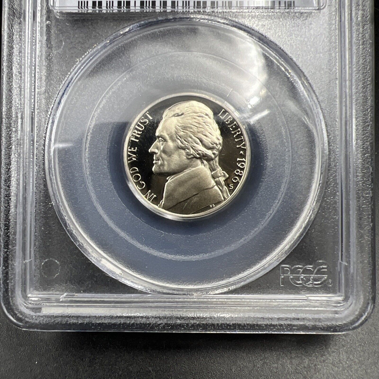 1986 S 5c Jefferson Nickel PCGS PR69 Gem Proof Certified #660