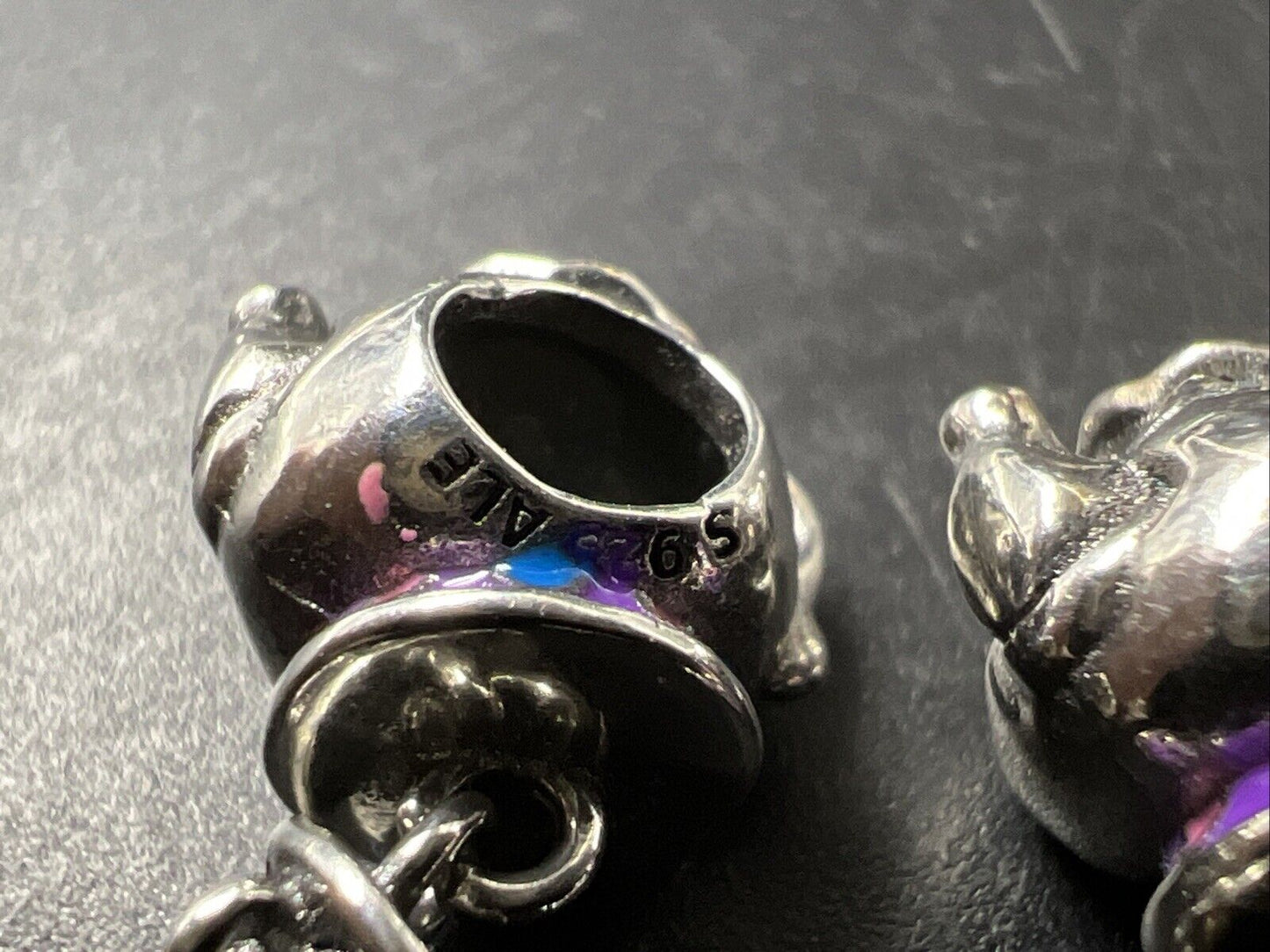 Lot of 3 Pandora Disney Mrs. Potts Beauty and the Beast Charms Bead Charm