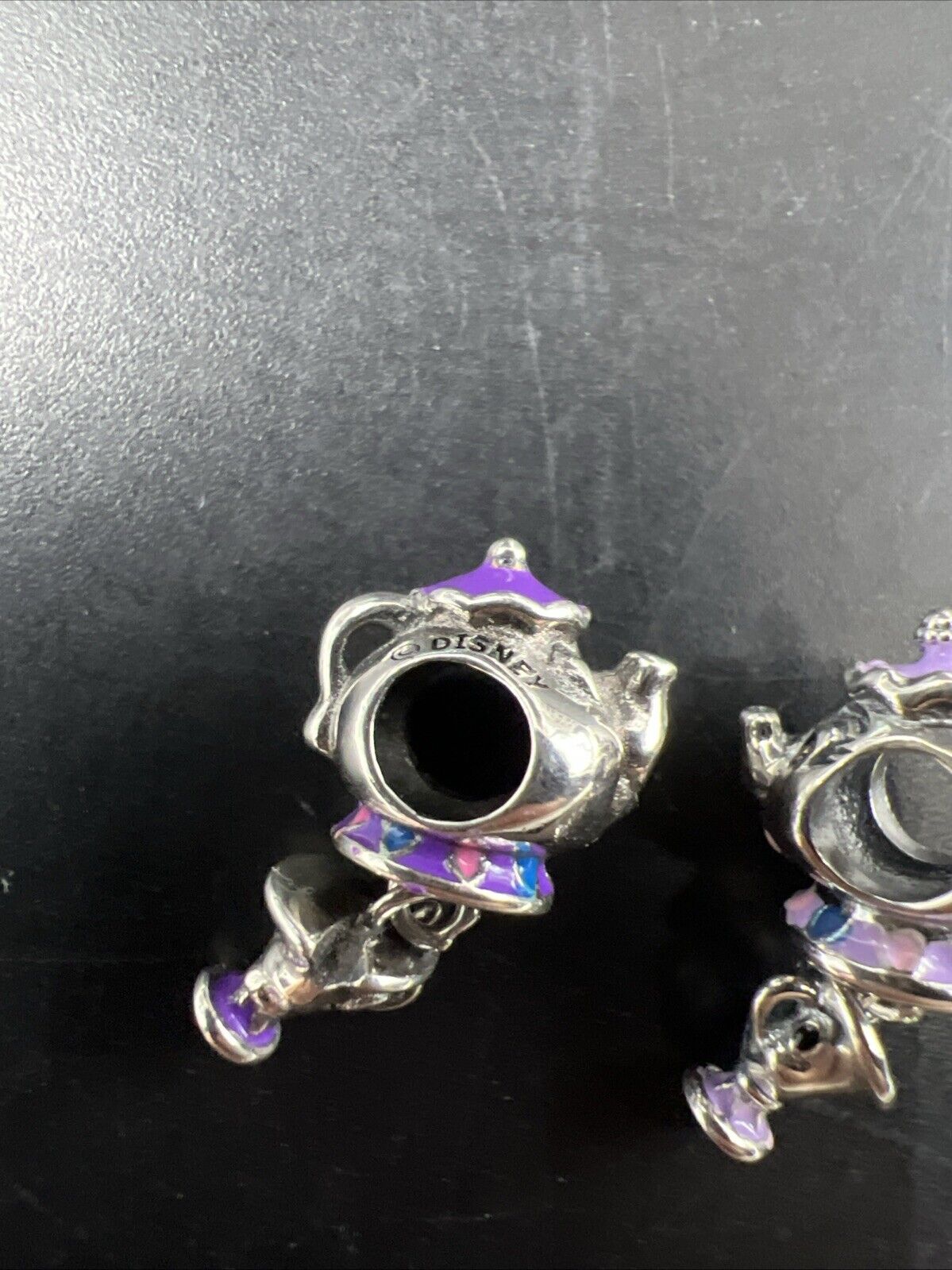 Lot of 3 Pandora Disney Mrs. Potts Beauty and the Beast Charms Bead Charm
