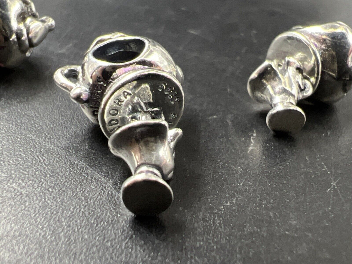Lot of 3 Pandora Disney Mrs. Potts Beauty and the Beast Charms Bead Charm