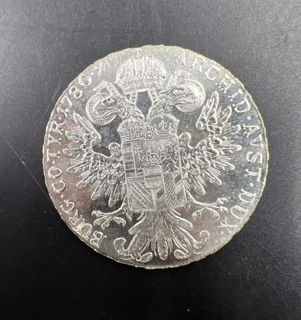 Maria Theresa Thaler 1780 Silver Coin Restrike Choice BU Uncirculated #B