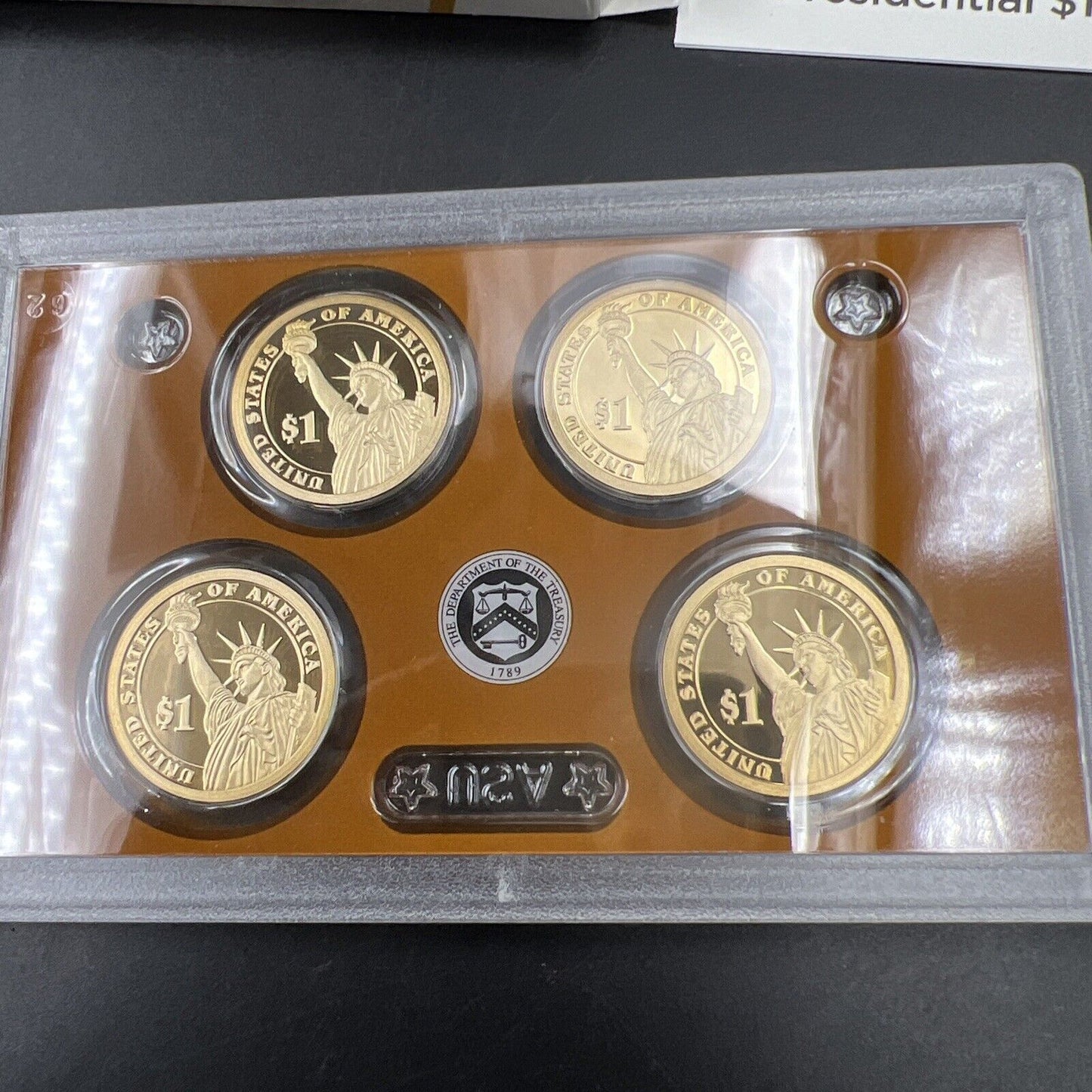 2014 US Mint Presidential $1 Dollar 4 Coin Proof Set Complete With Box & COA OGP