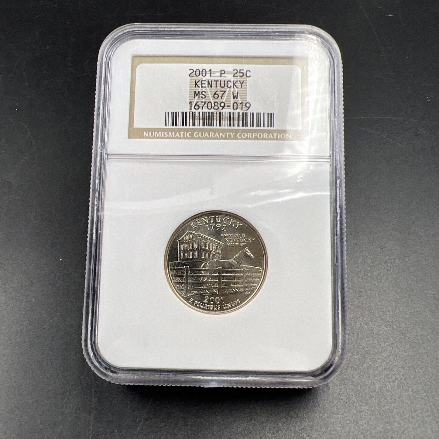 2001 P Kentucky State Statehood Quarter Coin MS67 NGC #019 W Holder