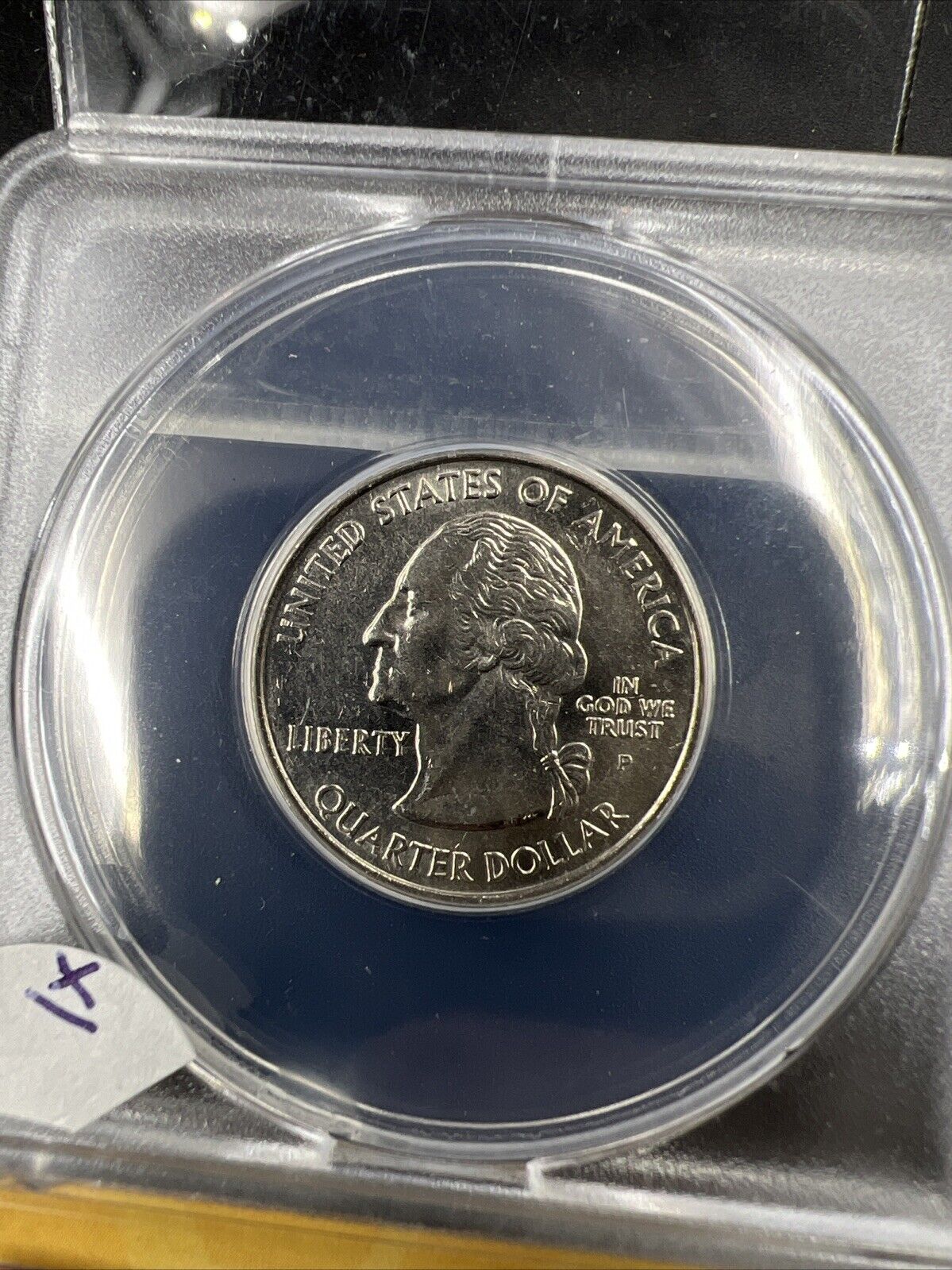 2005 West Virginia State Statehood Quarter ANACS AU58 Major Die Break Error #755