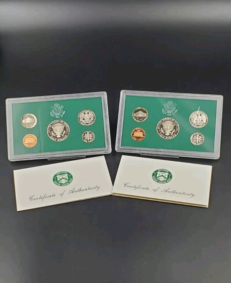 5 Set US OGP Clad Proof Set Lot Collection 1994 - 1998 S - 5 Total sets 25 Coins