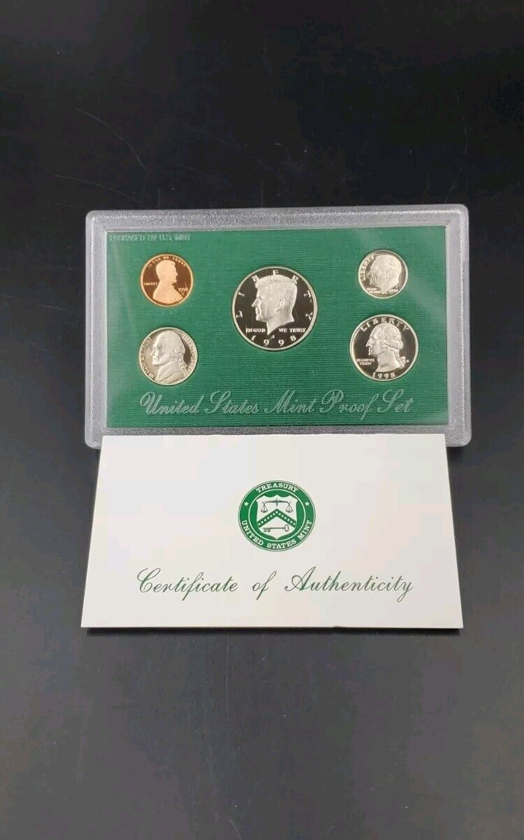 5 Set US OGP Clad Proof Set Lot Collection 1994 - 1998 S - 5 Total sets 25 Coins