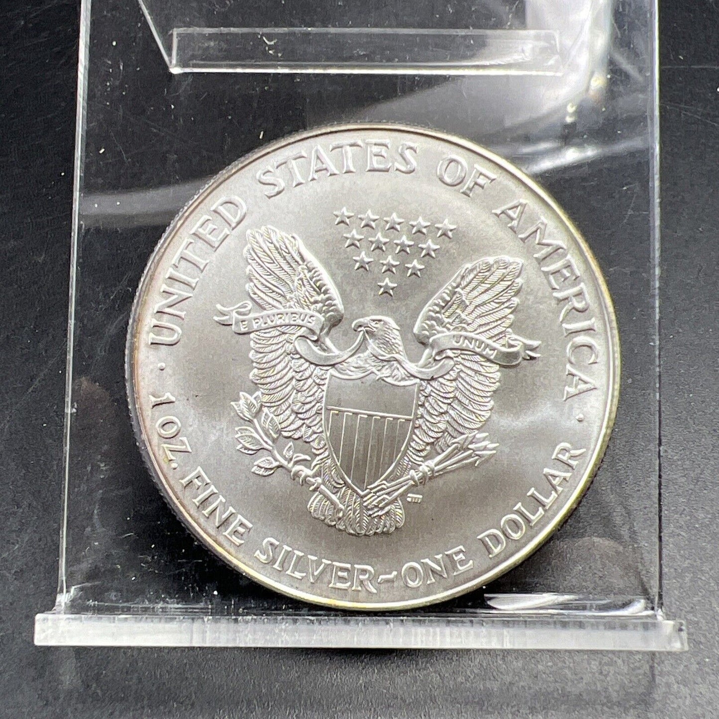 1998 1 Oz ASE American Silver Eagle Coin Gem BU UNC Neat Nice Toning Toner