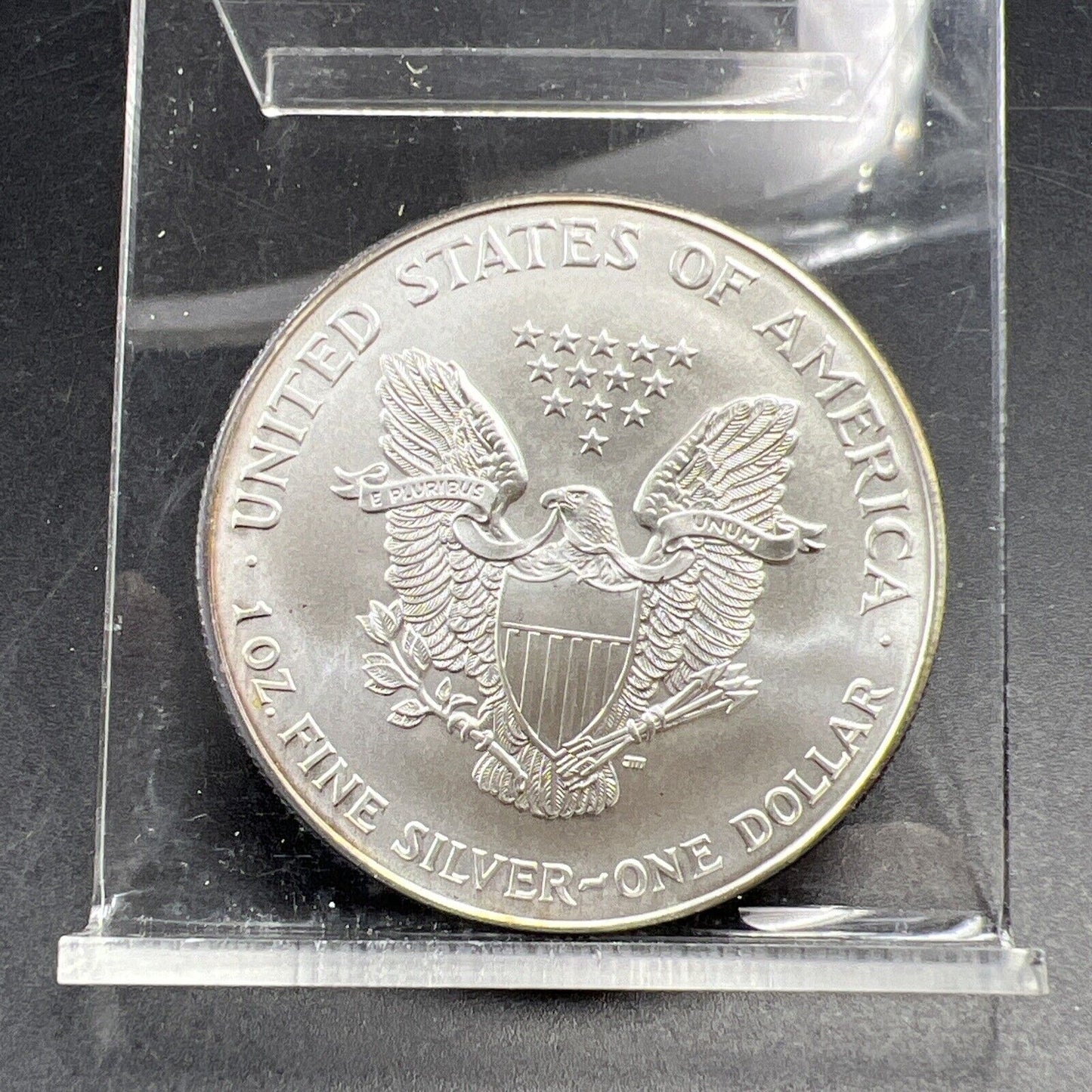 1998 1 Oz ASE American Silver Eagle Coin Gem BU UNC Neat Nice Toning Toner