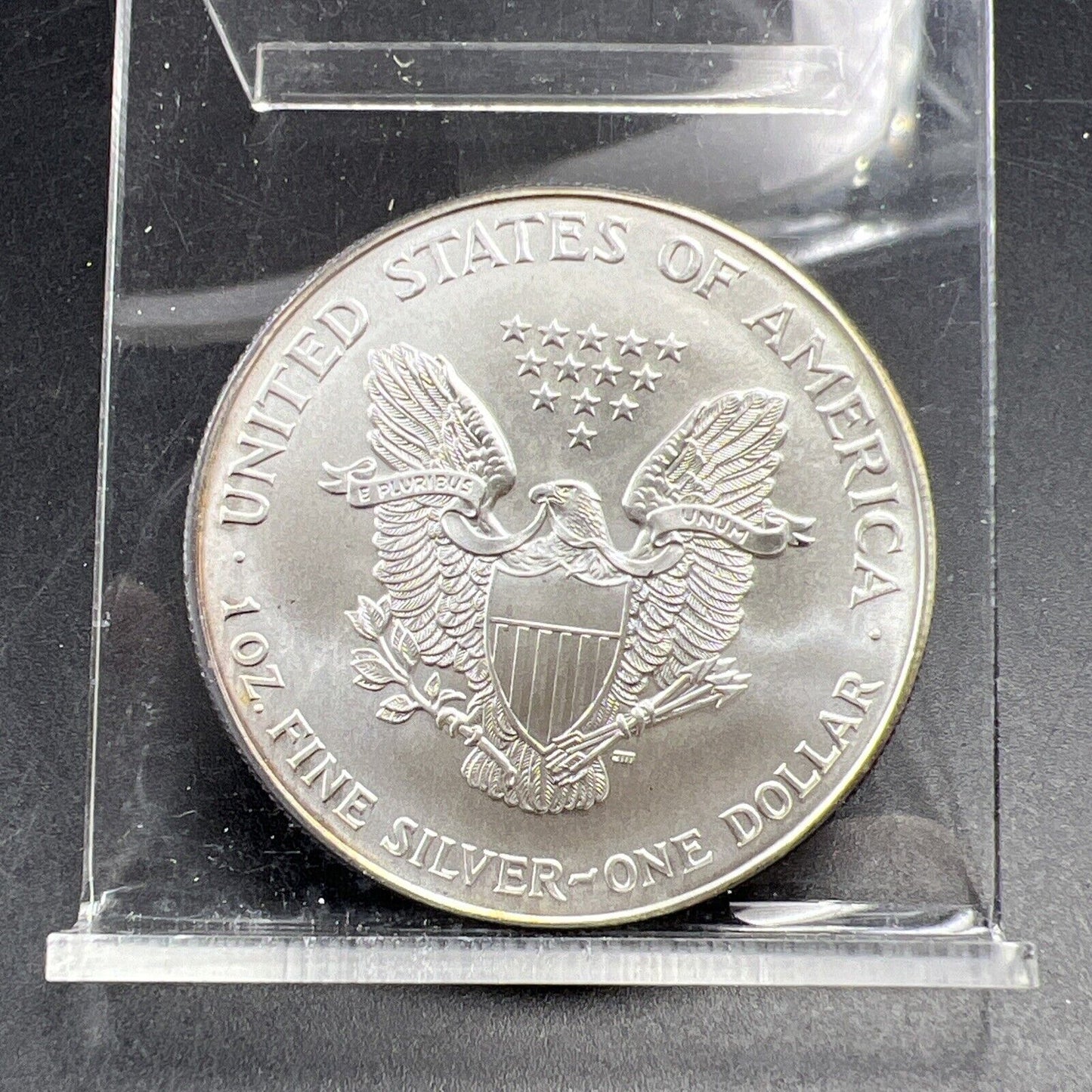1998 1 Oz ASE American Silver Eagle Coin Gem BU UNC Neat Nice Toning Toner