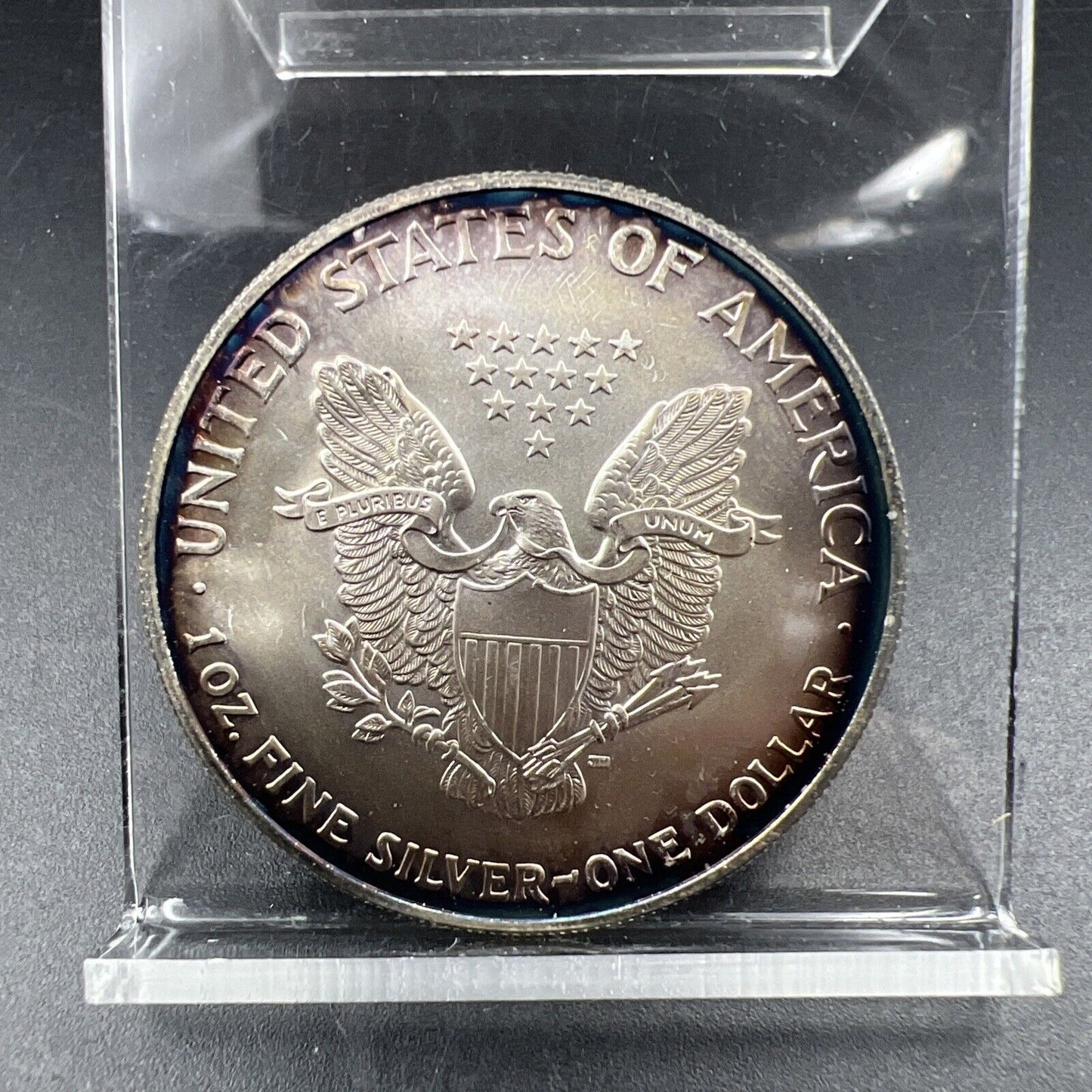 2004 1 Oz ASE American Silver Eagle Coin Choice BU UNC Neat Nice Toning Toner