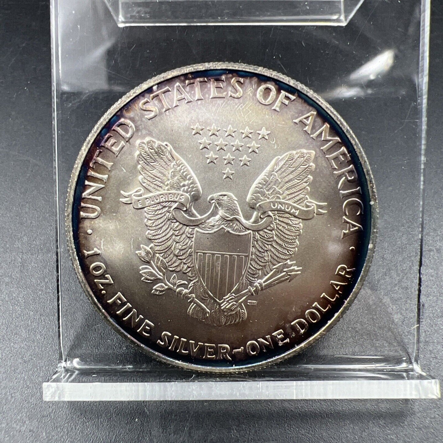 2004 1 Oz ASE American Silver Eagle Coin Choice BU UNC Neat Nice Toning Toner
