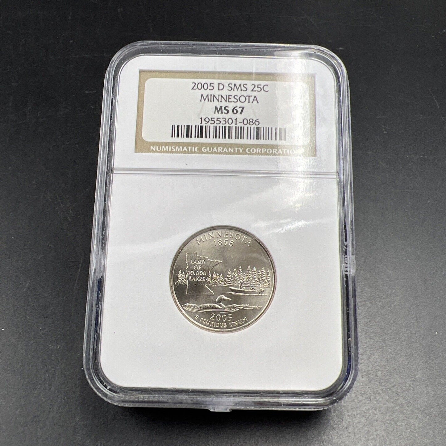2005 D Minnesota State Statehood Quarter Coin MS67 NGC #086