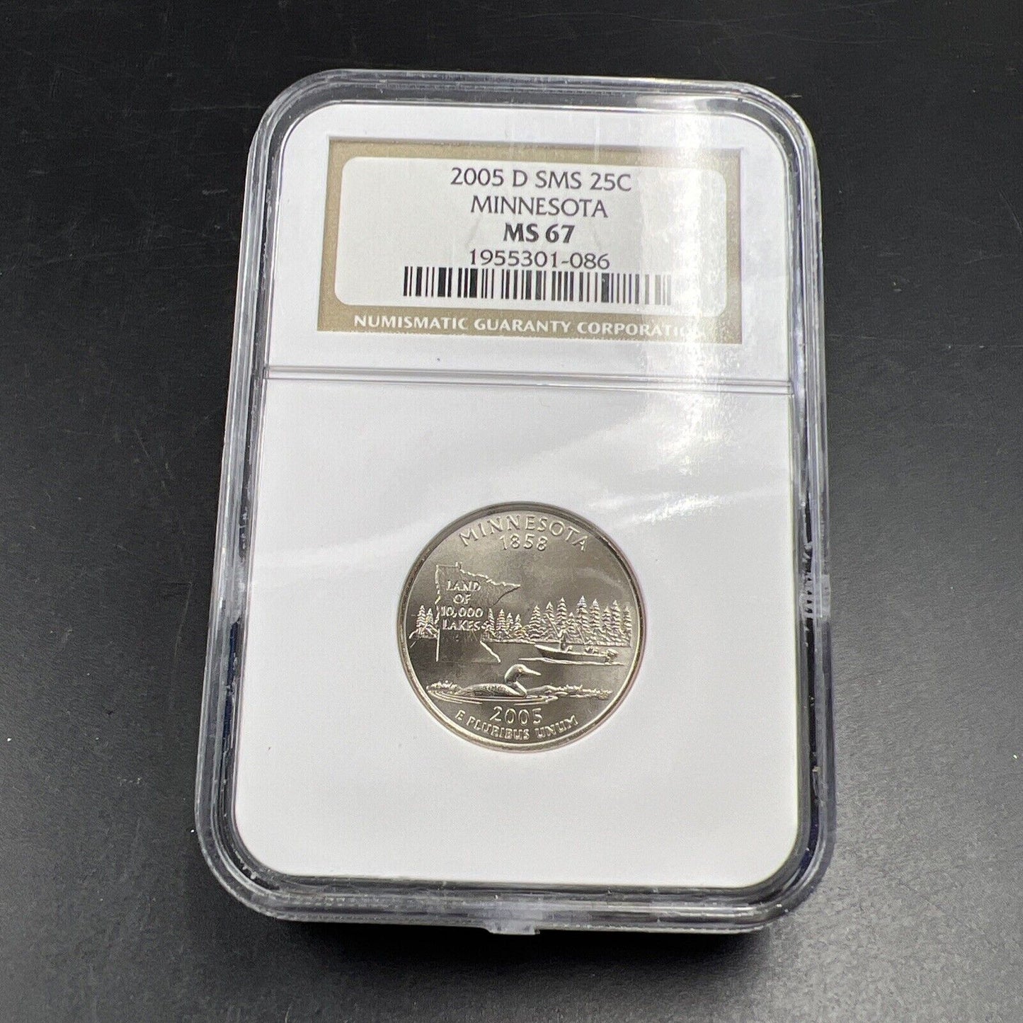 2005 D Minnesota State Statehood Quarter Coin MS67 NGC #086