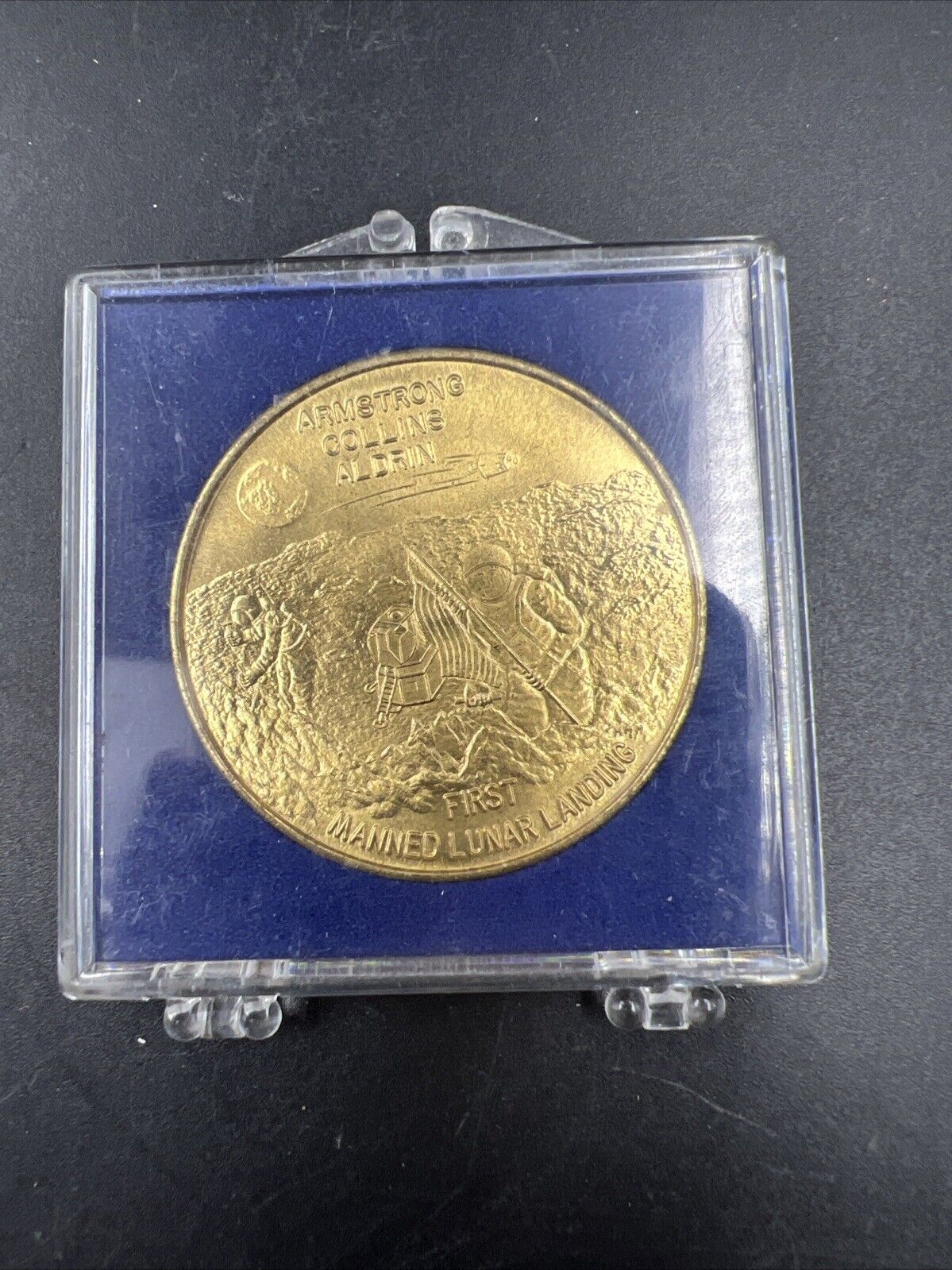 Apollo Commemorative Medal Armstrong Collins Aldrin First Manned Lunar Landing