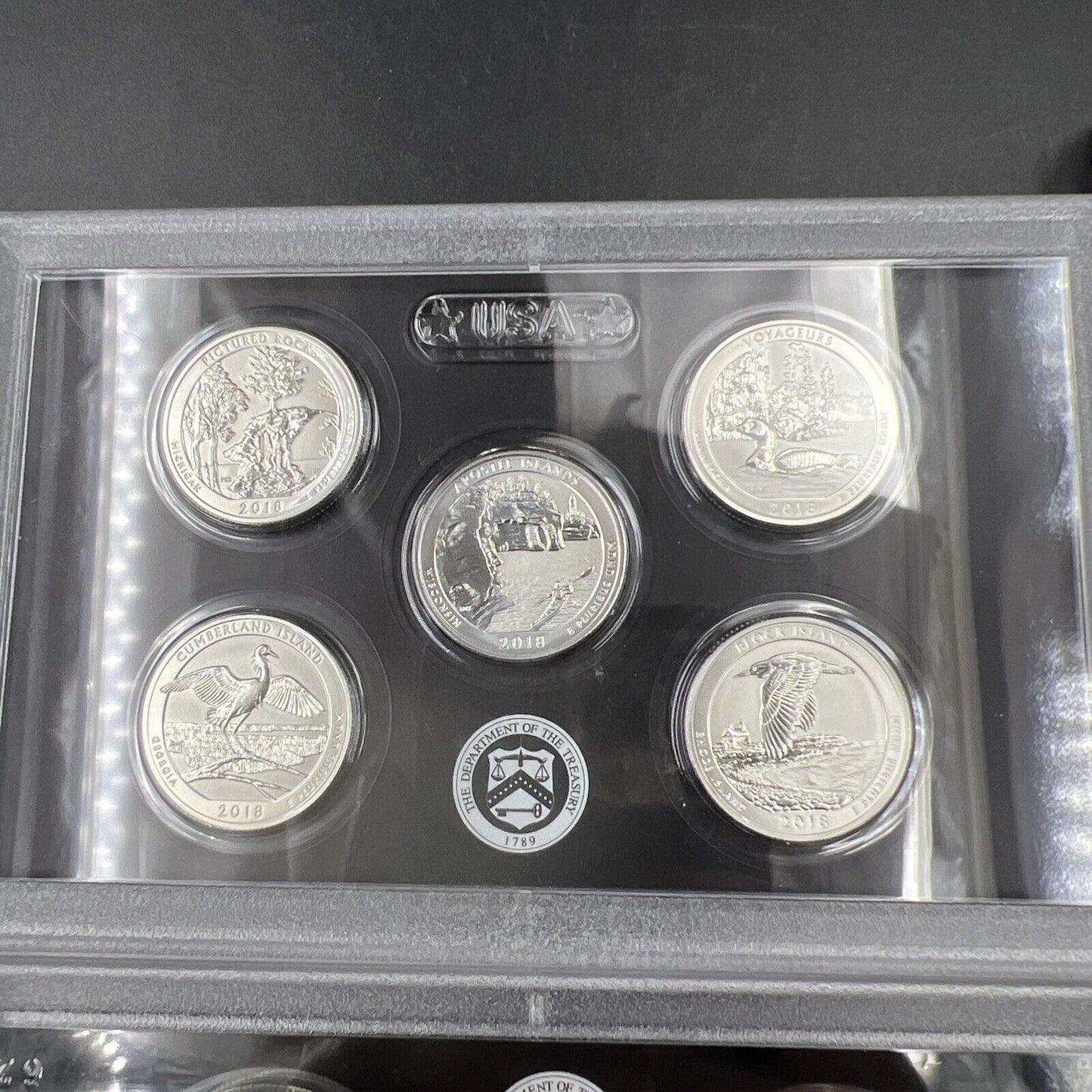 2018 Complete 10 Coin Reverse Proof Silver Set OGP US Mint