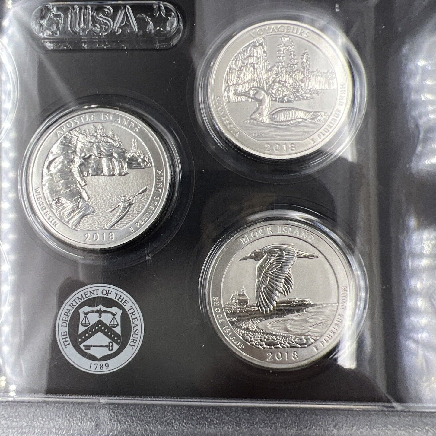2018 Complete 10 Coin Reverse Proof Silver Set OGP US Mint