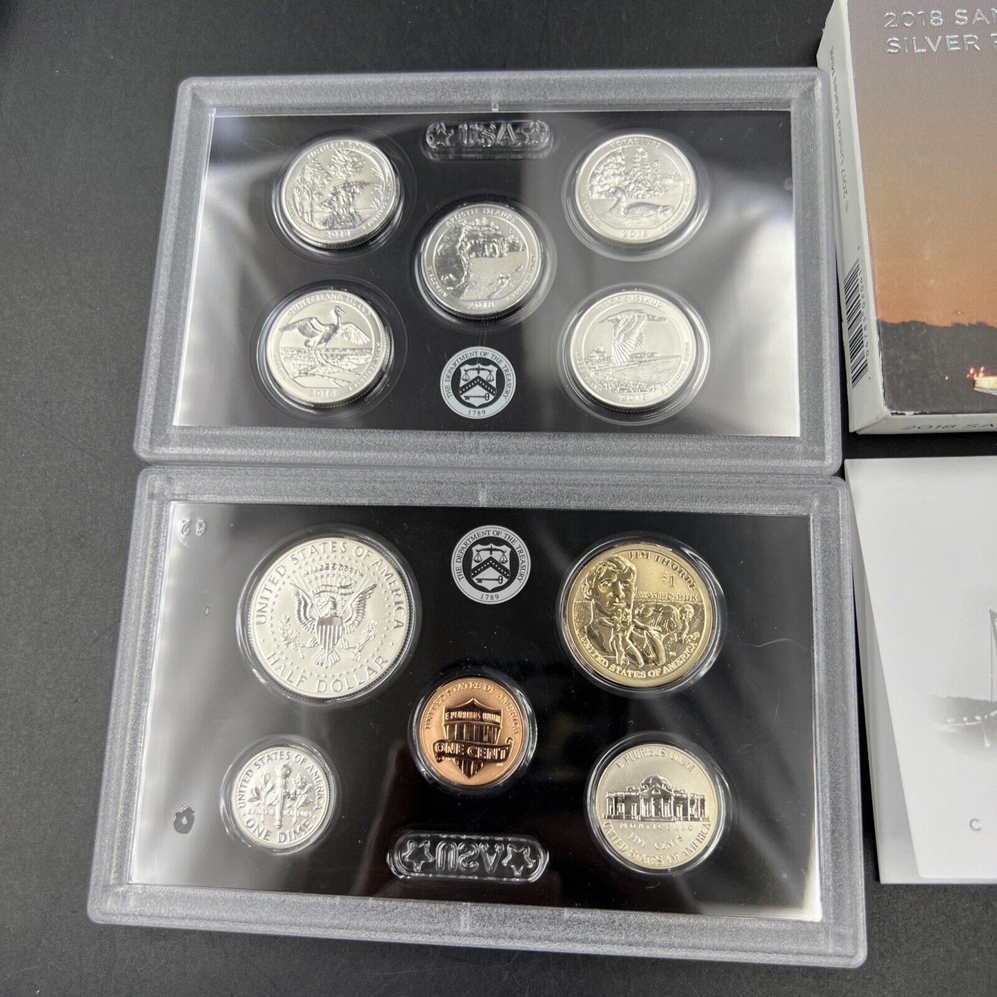 2018 Complete 10 Coin Reverse Proof Silver Set OGP US Mint