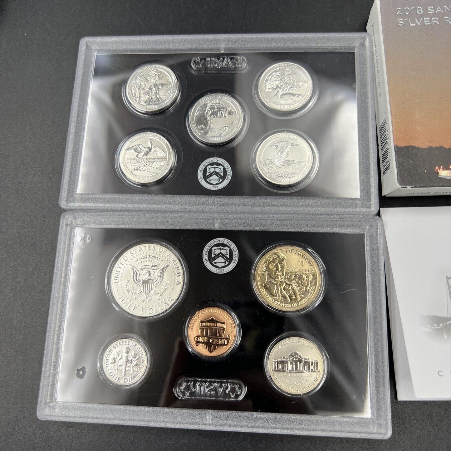 2018 Complete 10 Coin Reverse Proof Silver Set OGP US Mint