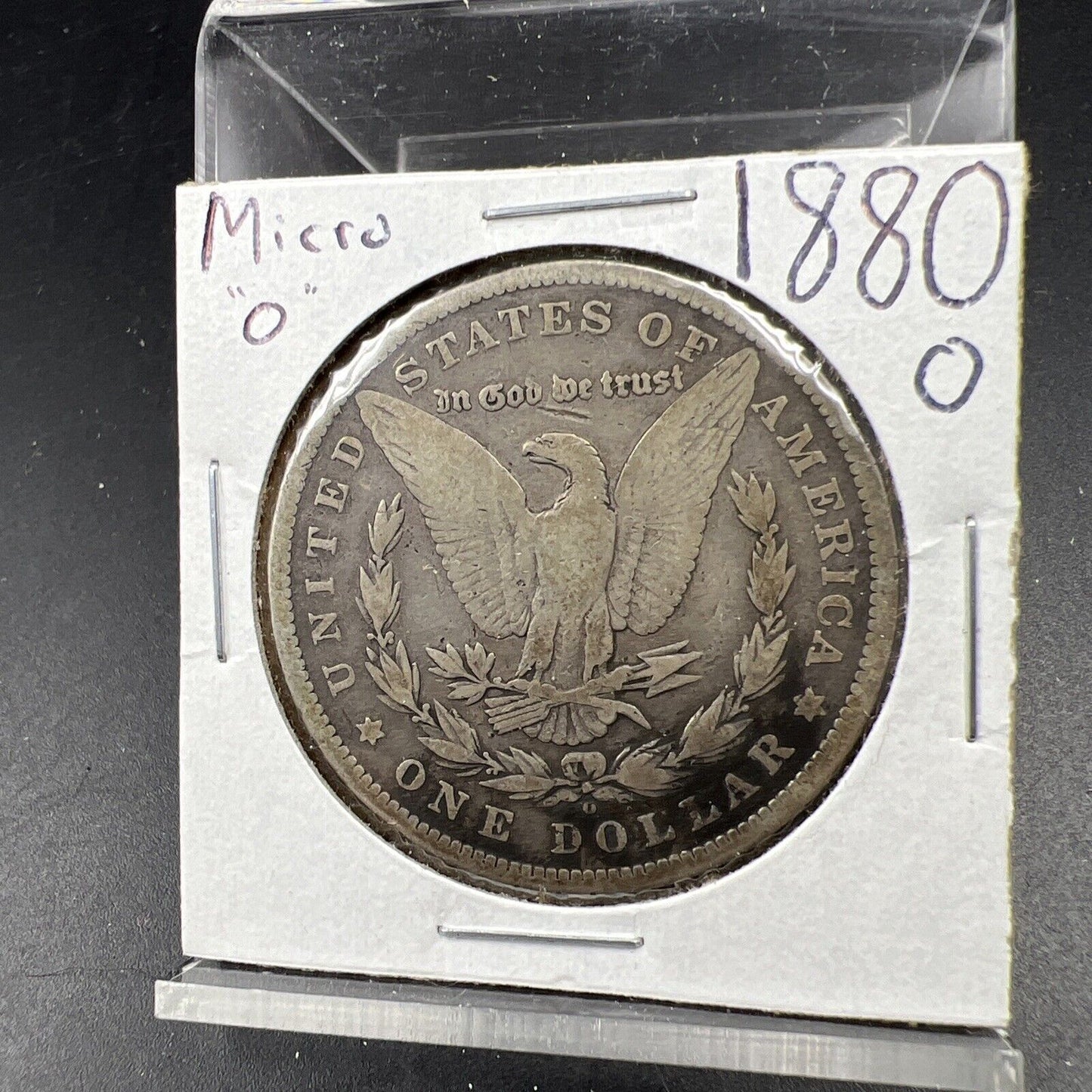 1880 O $1 Morgan Silver Dollar Coin Micro O VAM Variety VG Circ