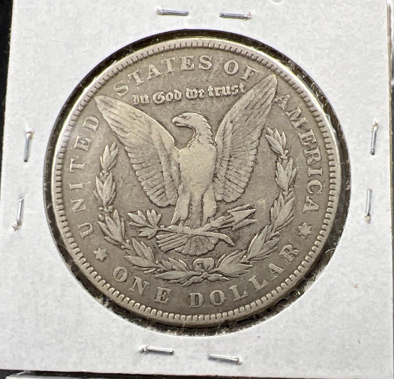 1887 P $1 Morgan Silver Dollar Coin VAM 12A Alligator Eye & Clash Variety Fine