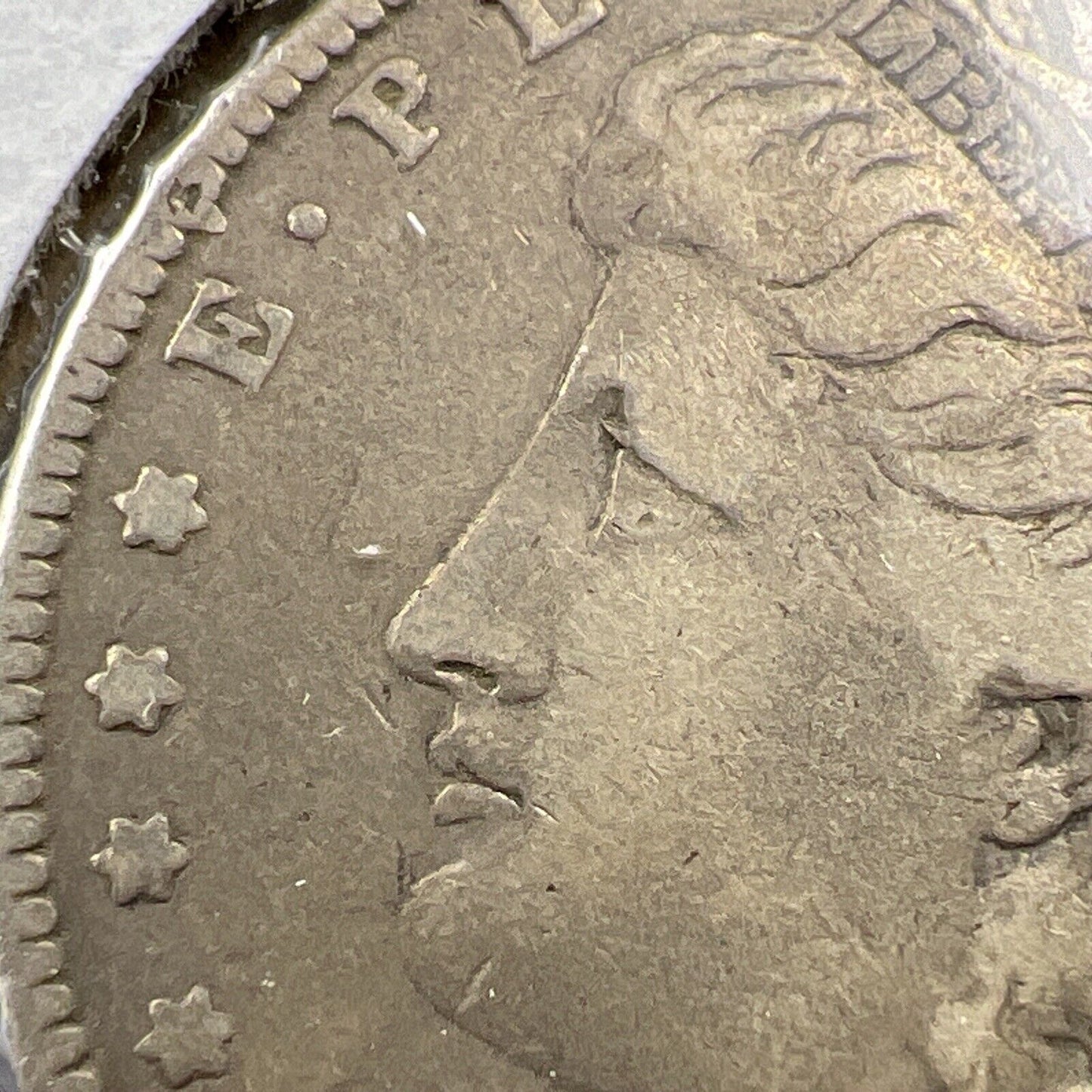 1887 P $1 Morgan Silver Dollar Coin VAM 12A Alligator Eye & Clash Variety Fine