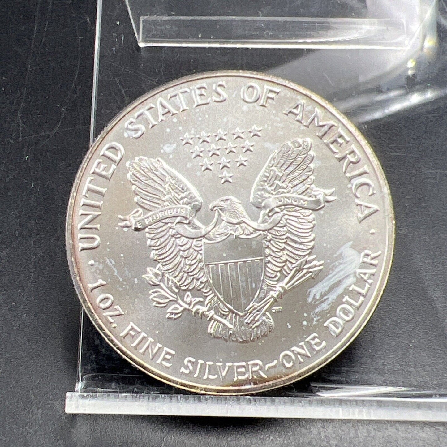1992 1 Oz ASE American Silver Eagle Coin Gem BU UNC Neat Nice Toning Toner