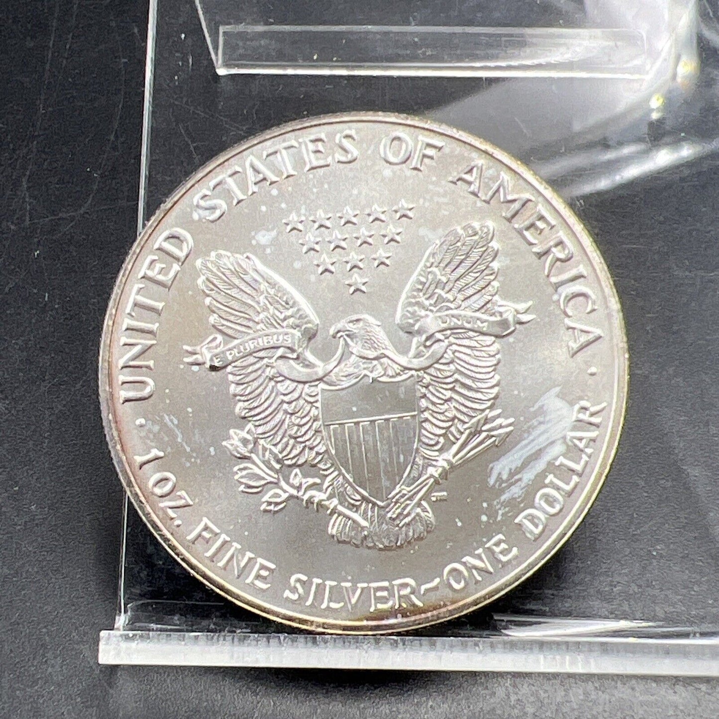 1992 1 Oz ASE American Silver Eagle Coin Gem BU UNC Neat Nice Toning Toner