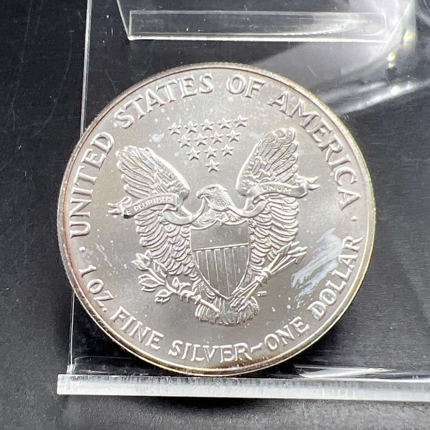 1992 1 Oz ASE American Silver Eagle Coin Gem BU UNC Neat Nice Toning Toner