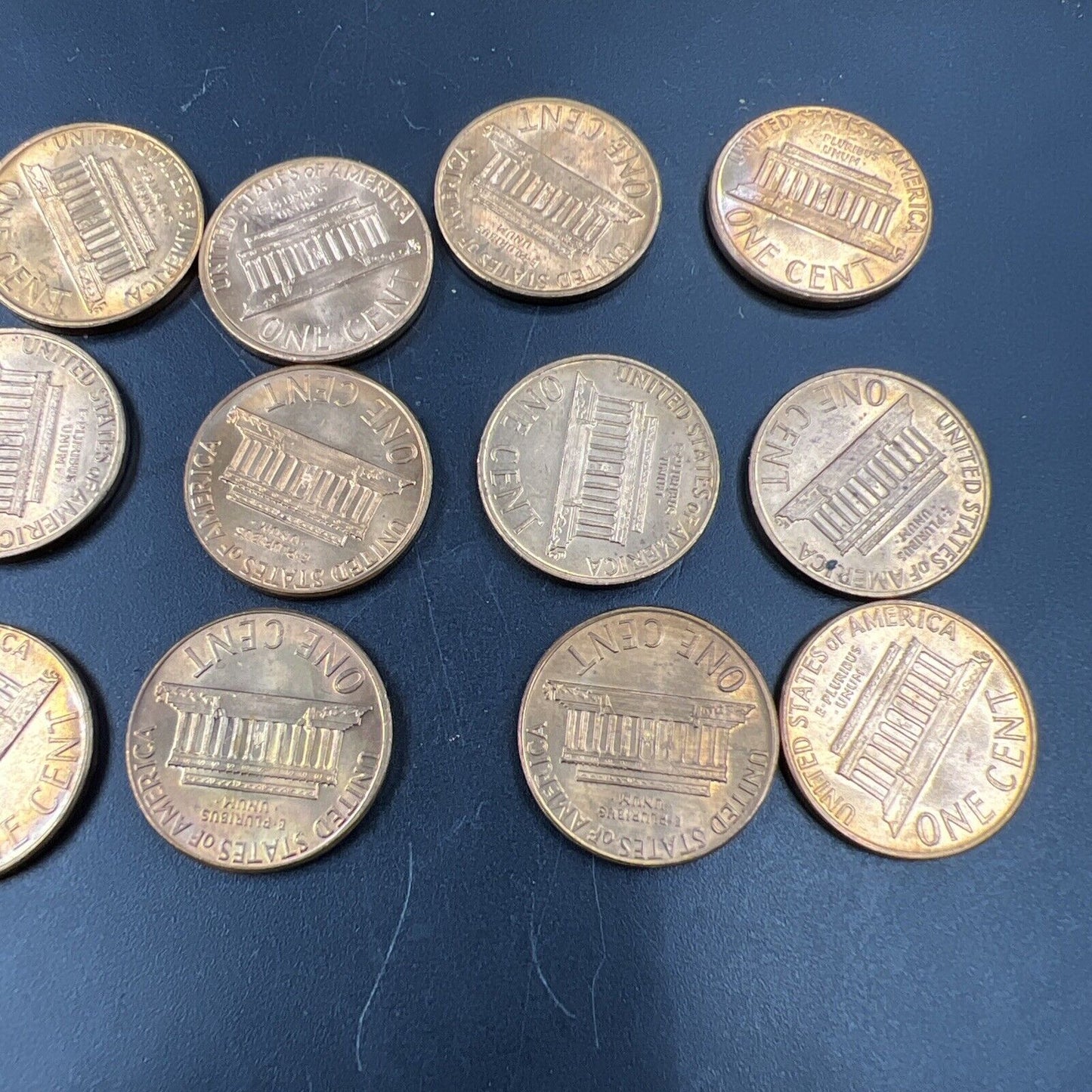 5 Sets of 1973 P D S 1c in Cloth Bag - 15 BU UNC Lincoln Memorial cent coins