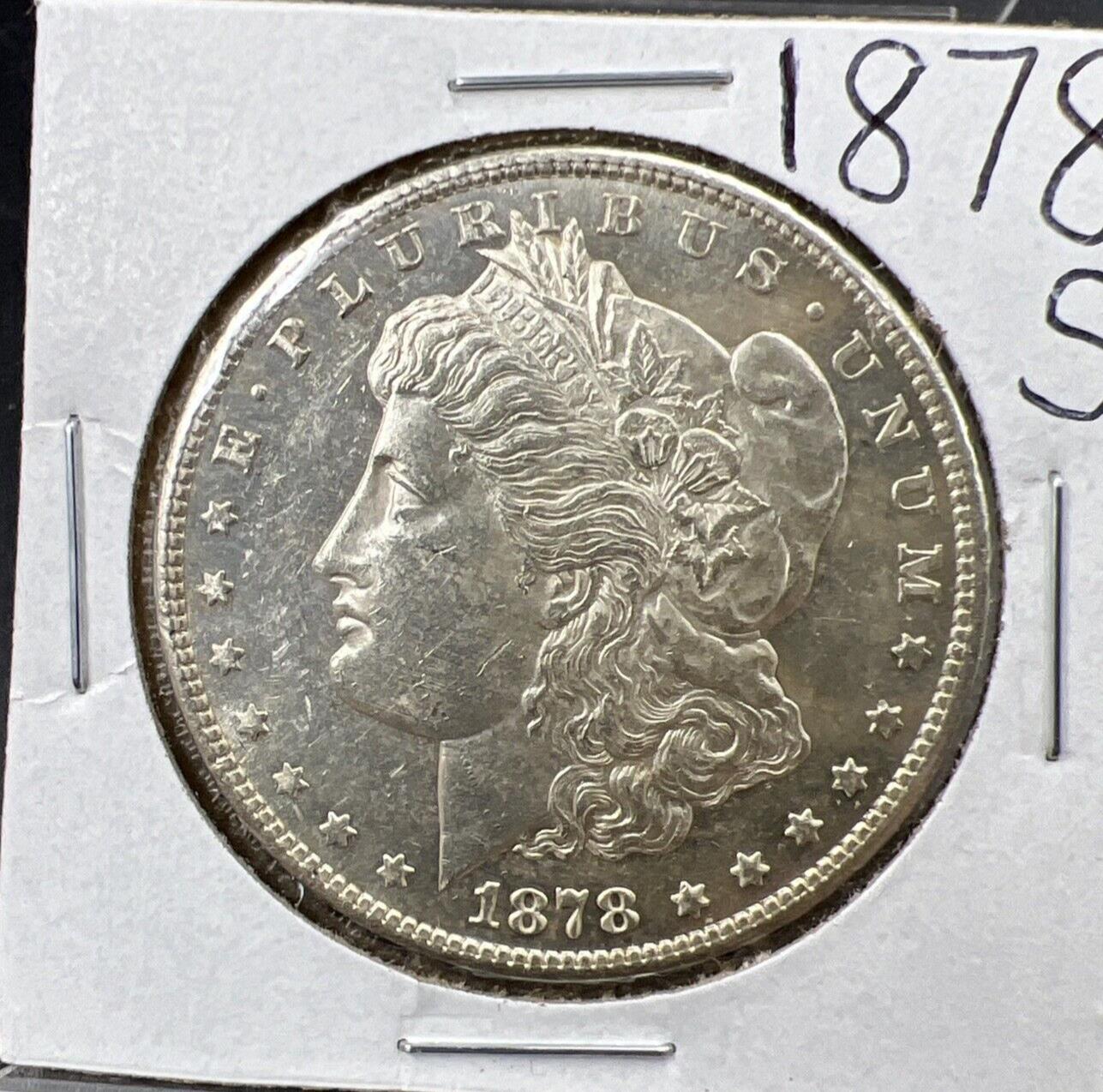 1878 S $1 Morgan Silver Dollar Coin BU UNC Uncirculated San Francisco Mint #A