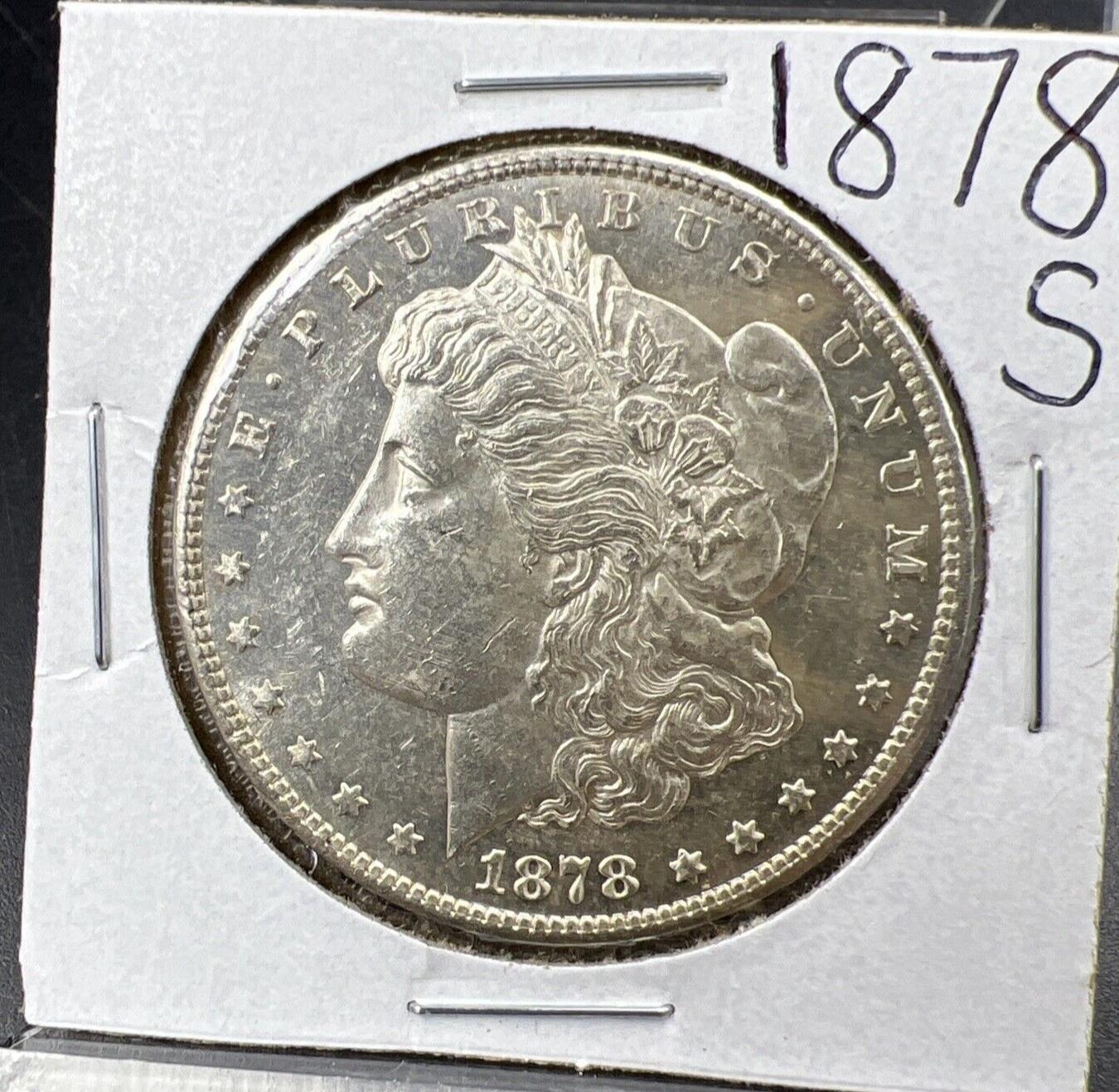 1878 S $1 Morgan Silver Dollar Coin BU UNC Uncirculated San Francisco Mint #A