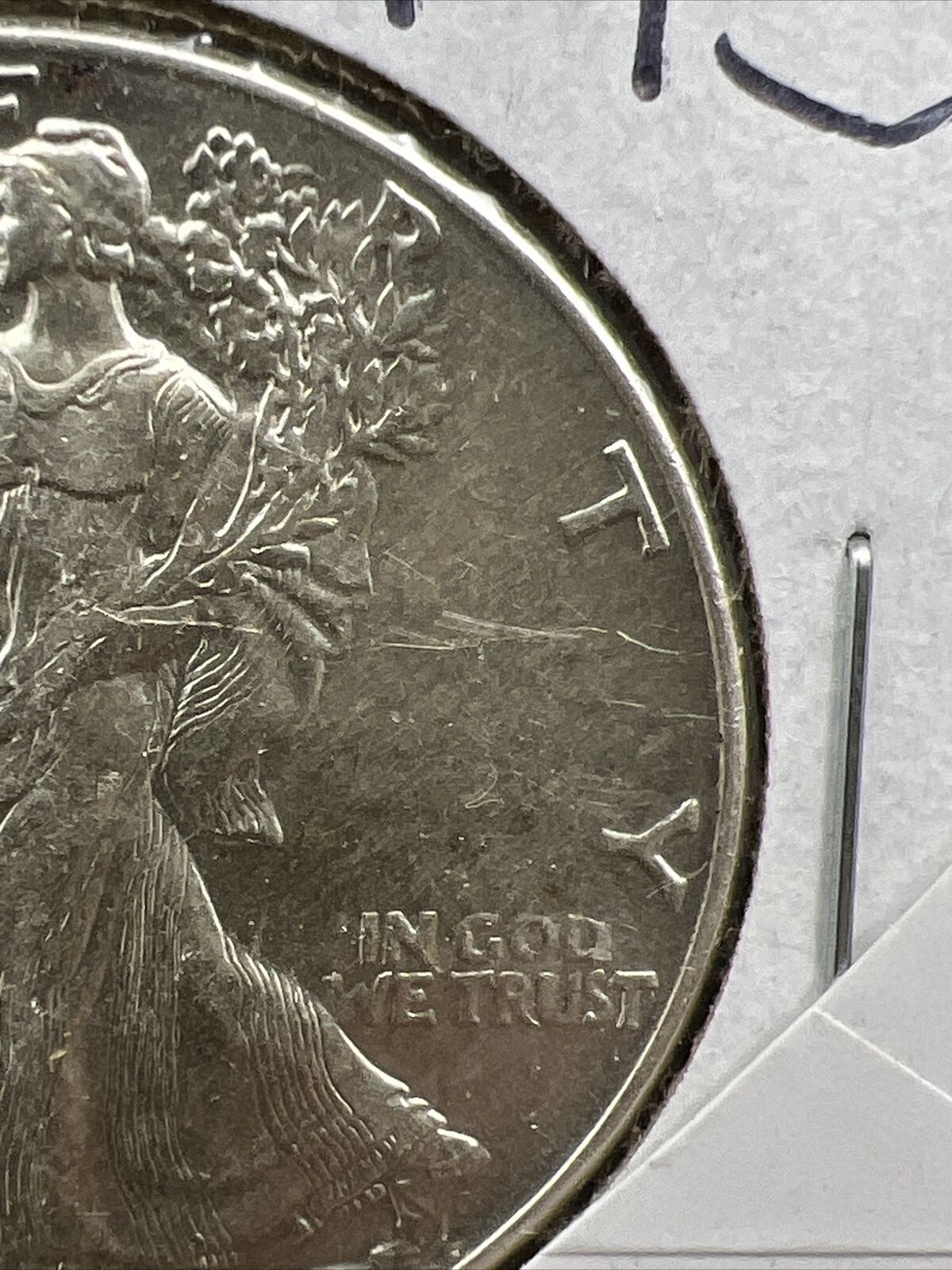 1937 P 50c Walking Liberty Silver Half Dollar UNC Details OBV Scratch