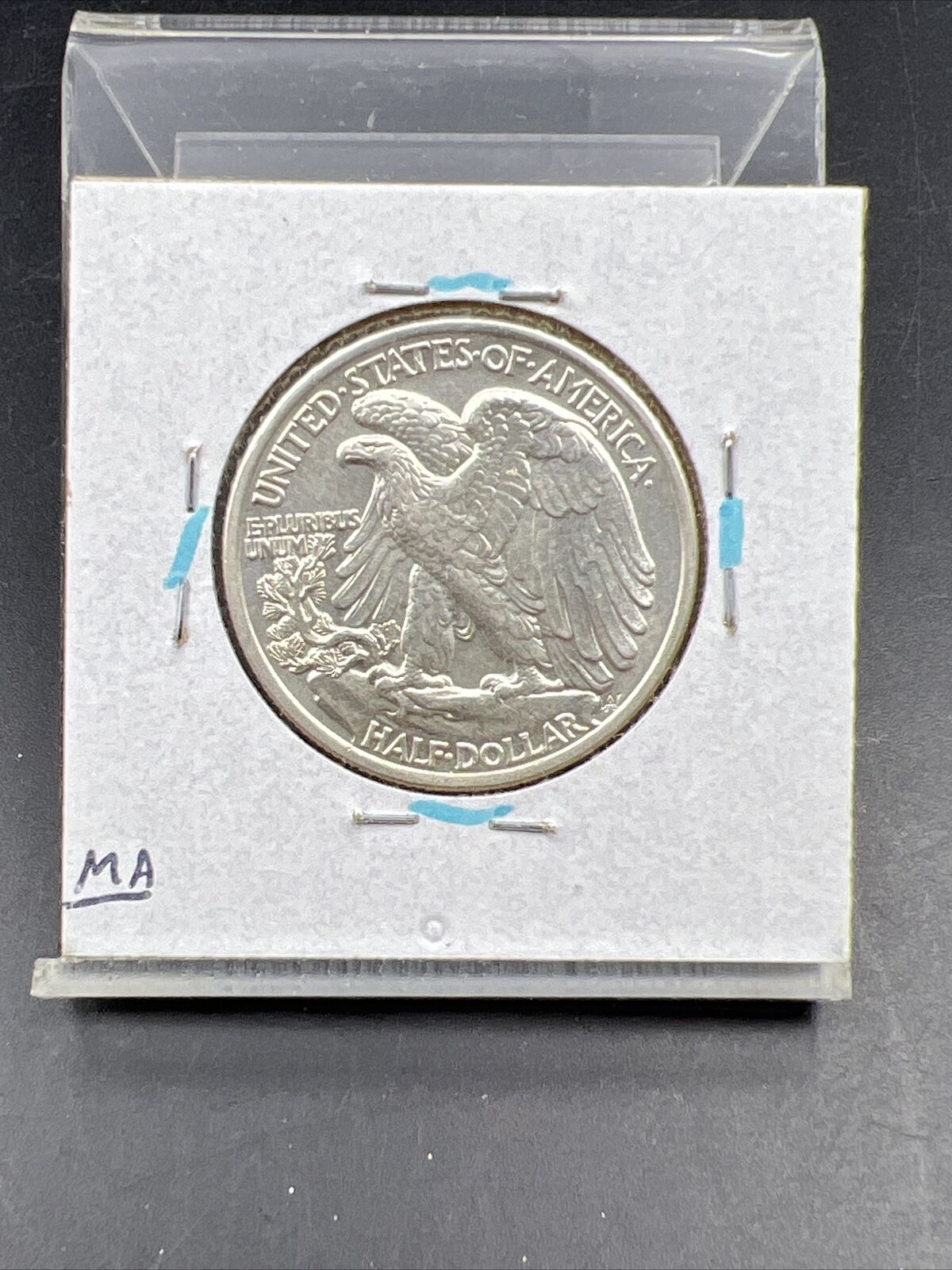 1937 P 50c Walking Liberty Silver Half Dollar UNC Details OBV Scratch