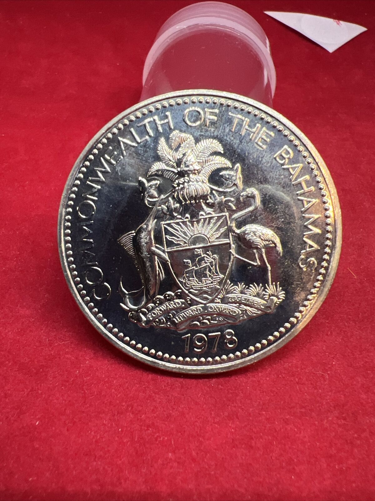 1978 FM Bahamas Five $5 Dollars Choice Proof Like Copper Nickel Specimen