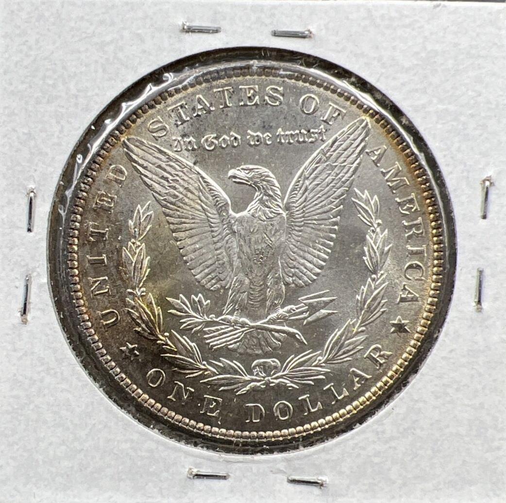 1886 P $1 Morgan Silver Dollar Coin Nice Toning Toner BU UNC