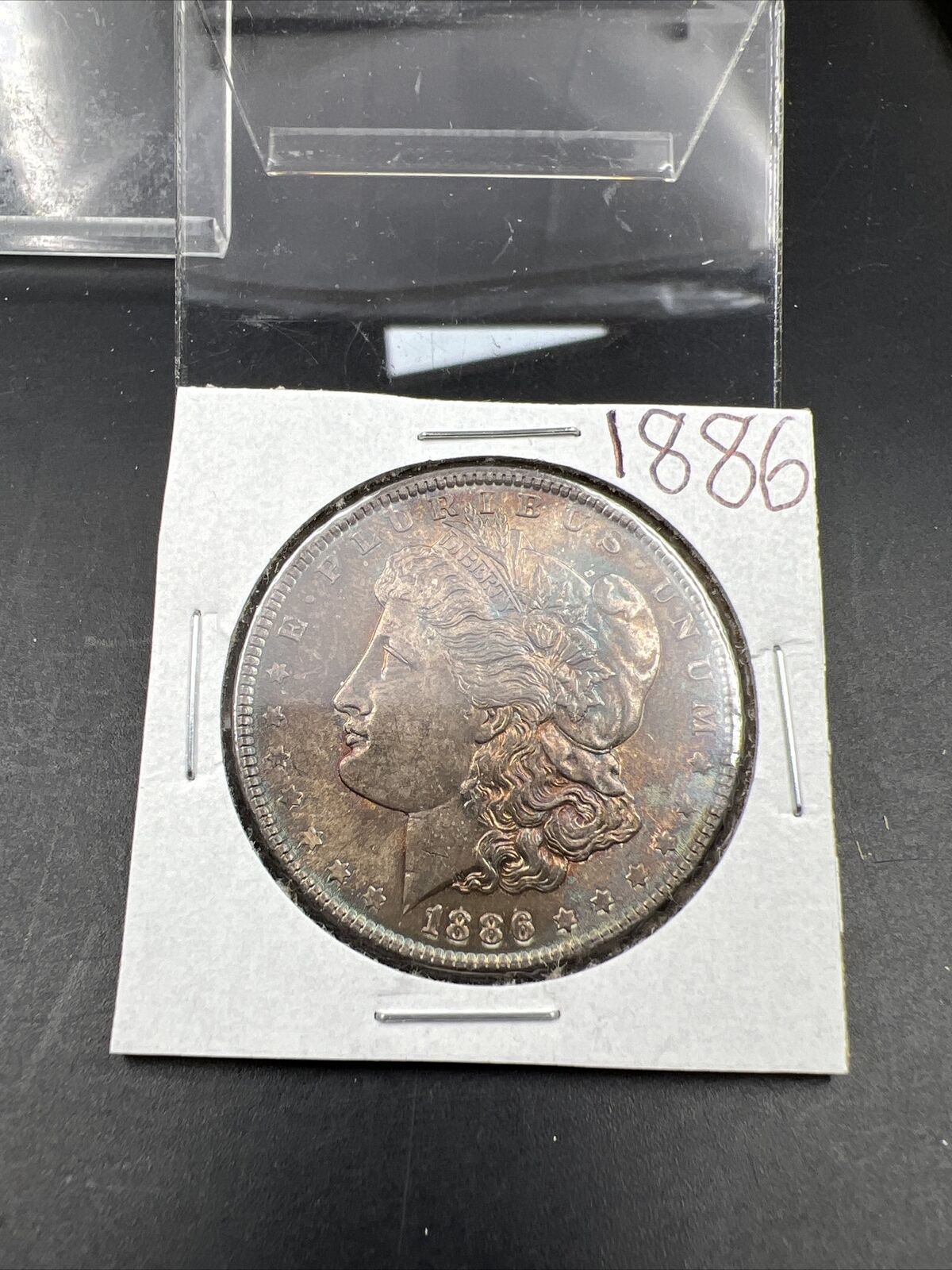 1886 P $1 Morgan Silver Dollar Coin Nice Toning Toner BU UNC