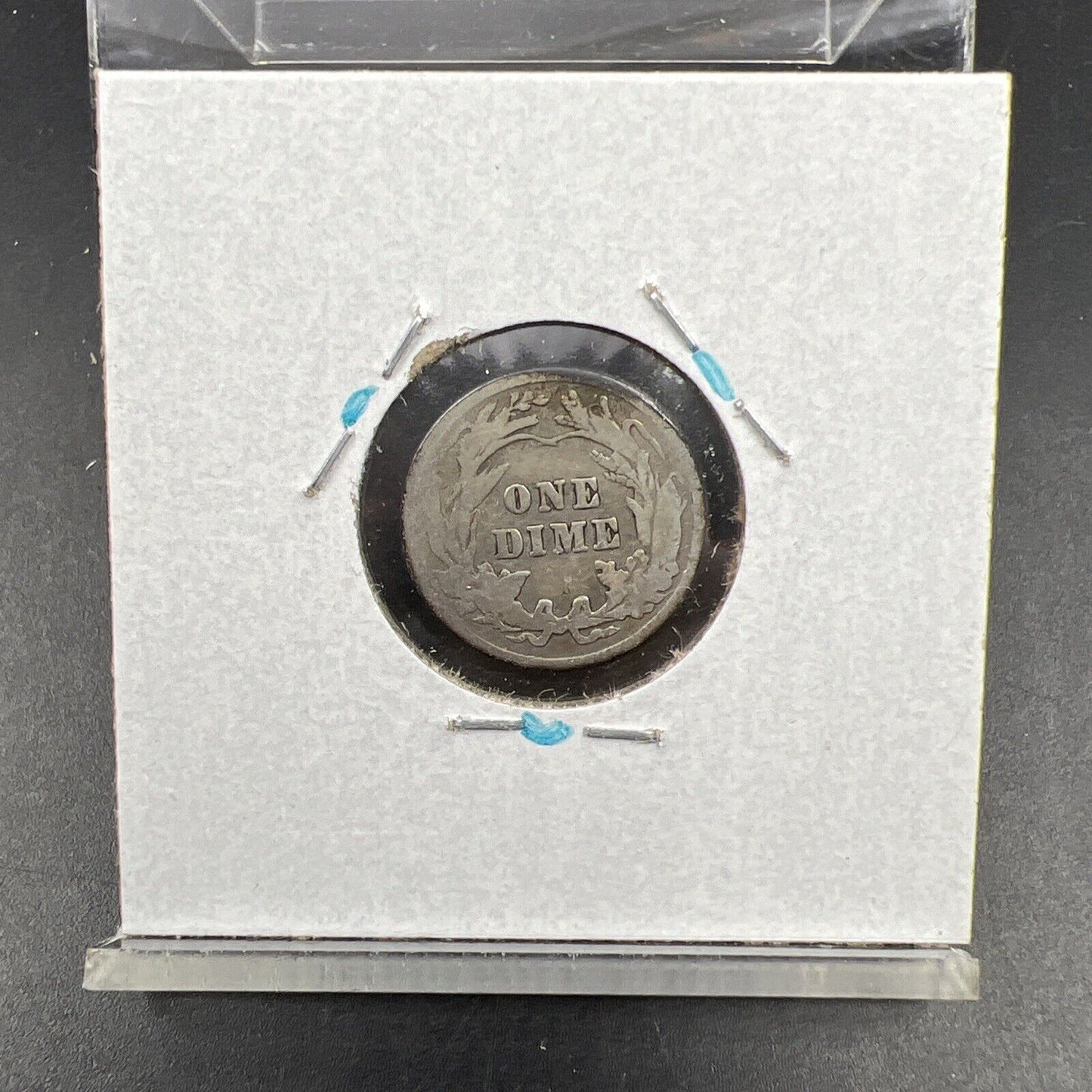 1907 P 10c Barber Silver Dime Coin VG Very Good Neat Toning Toner