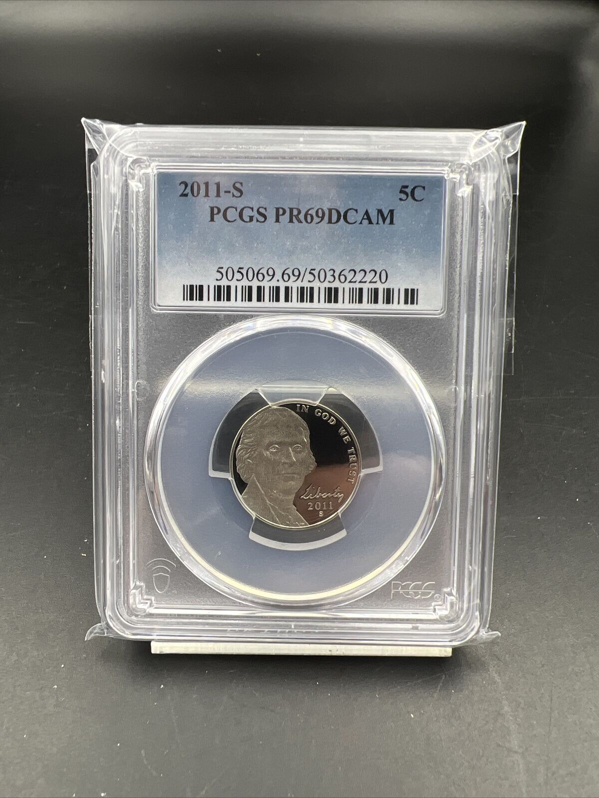 2011 S 5c Jefferson Nickel Coin PCGS Pf69 DCAM Proof