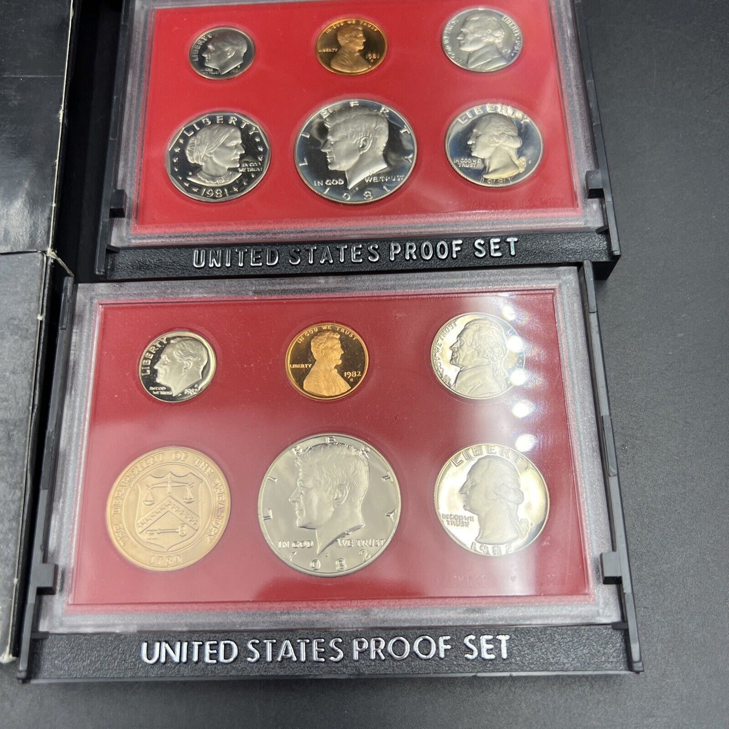 3 Set US OGP Clad Proof Set Lot Collection 1980 - 1982 S - 3 Total sets 17 Coins