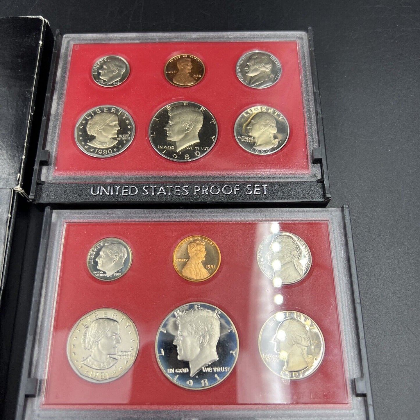 3 Set US OGP Clad Proof Set Lot Collection 1980 - 1982 S - 3 Total sets 17 Coins