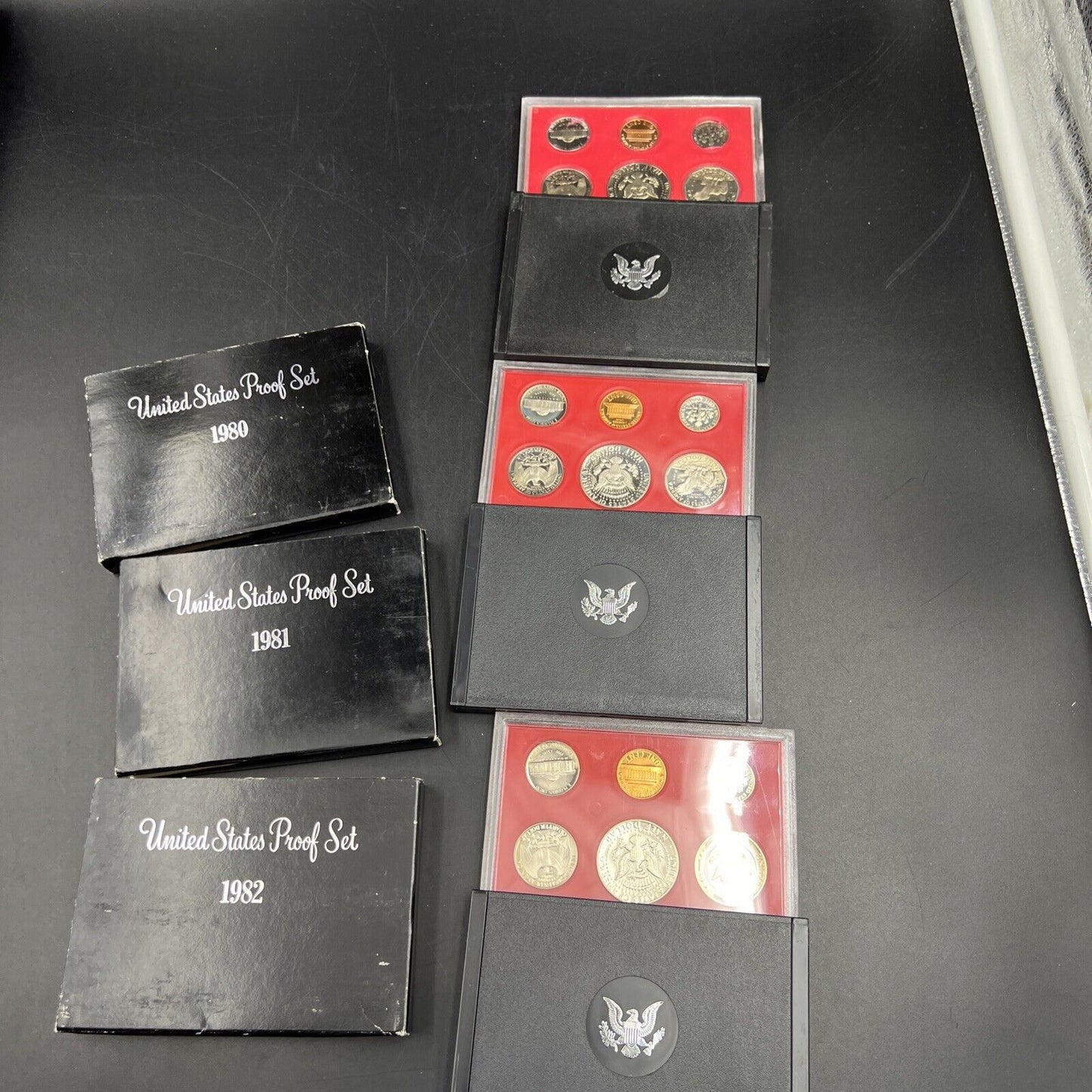 3 Set US OGP Clad Proof Set Lot Collection 1980 - 1982 S - 3 Total sets 17 Coins