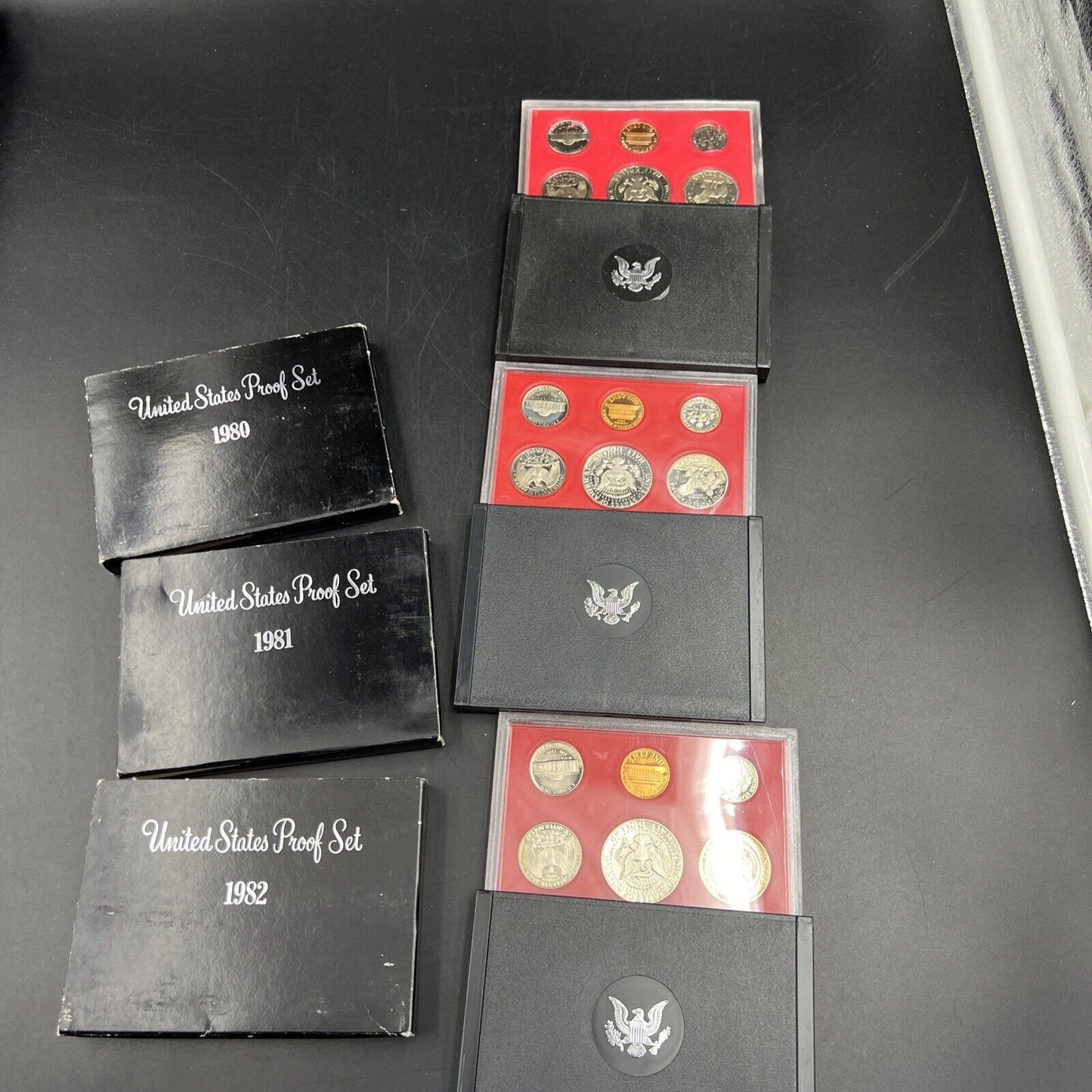 3 Set US OGP Clad Proof Set Lot Collection 1980 - 1982 S - 3 Total sets 17 Coins