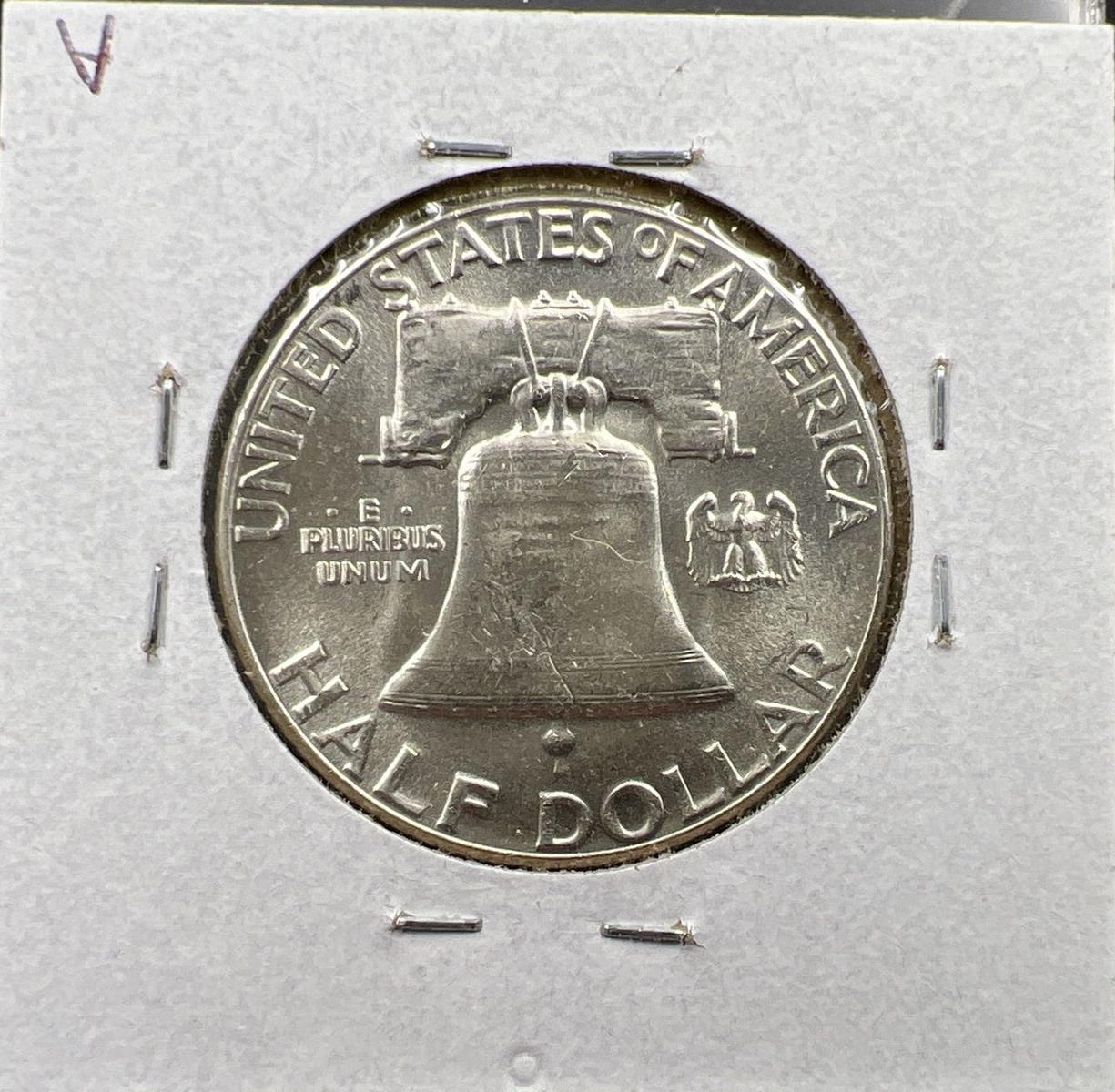 1955 P Franklin Half Dollar Choice BU Bugs Bunny Breen-5240 FS-401 Variety #24A
