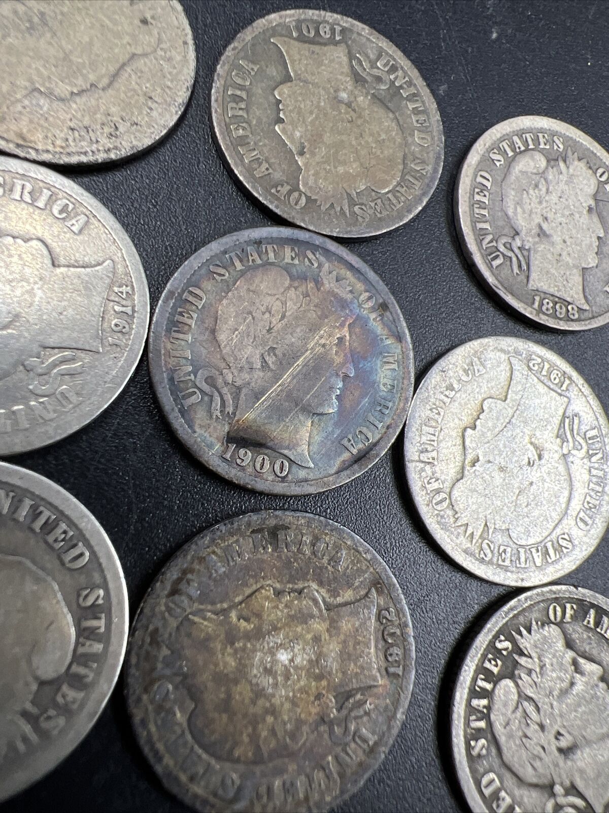 Barber 90% Silver Dimes 50 Coin AG About Good Conditions with 1 Toner Coin