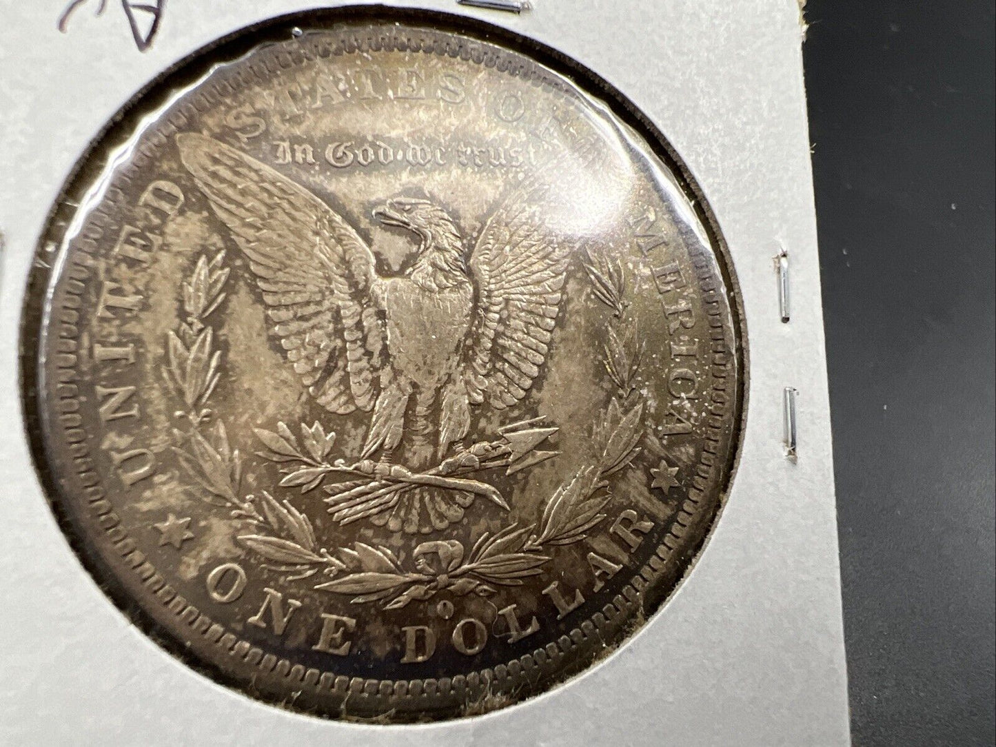 1883 O $1 Morgan silver Dollar Coin AU About UNC Neat Toning Toner