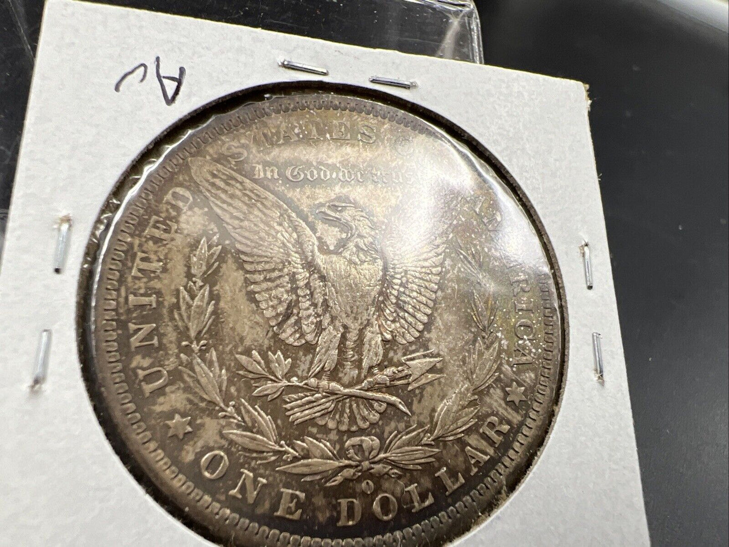 1883 O $1 Morgan silver Dollar Coin AU About UNC Neat Toning Toner