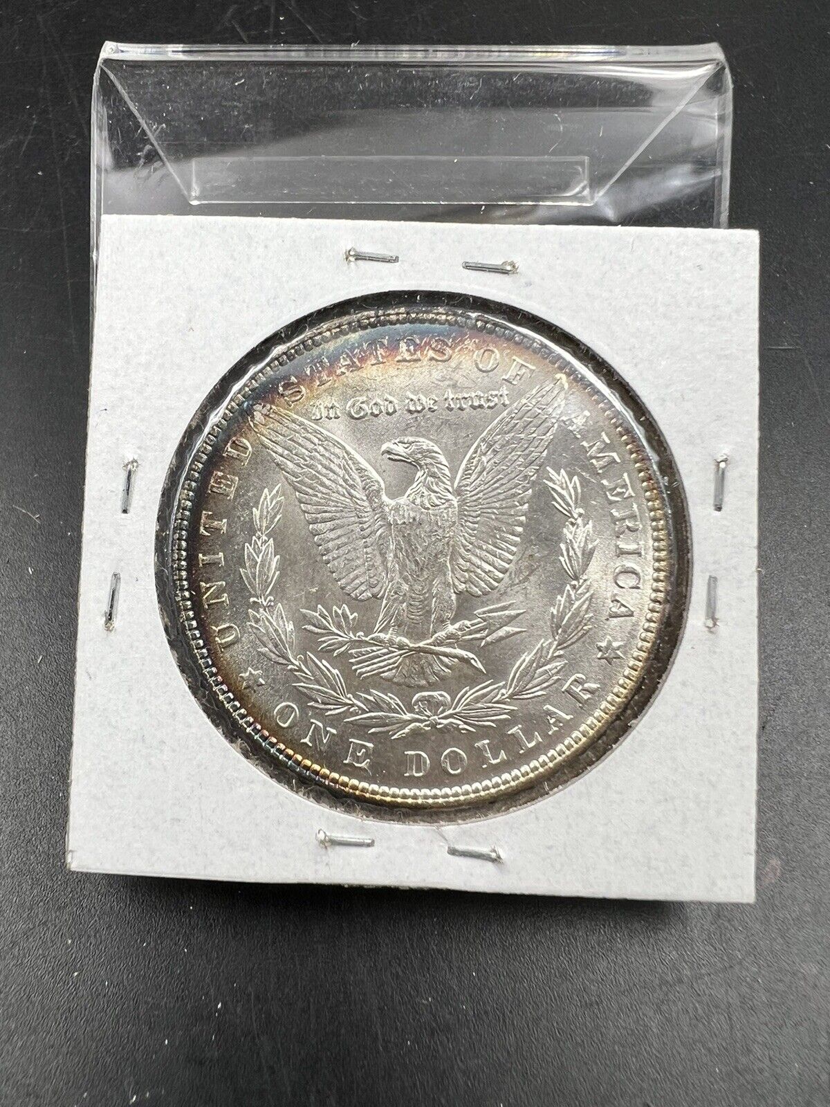 1886 $1 Morgan Silver Dollar Coin BU UNC Nice Toning Toner