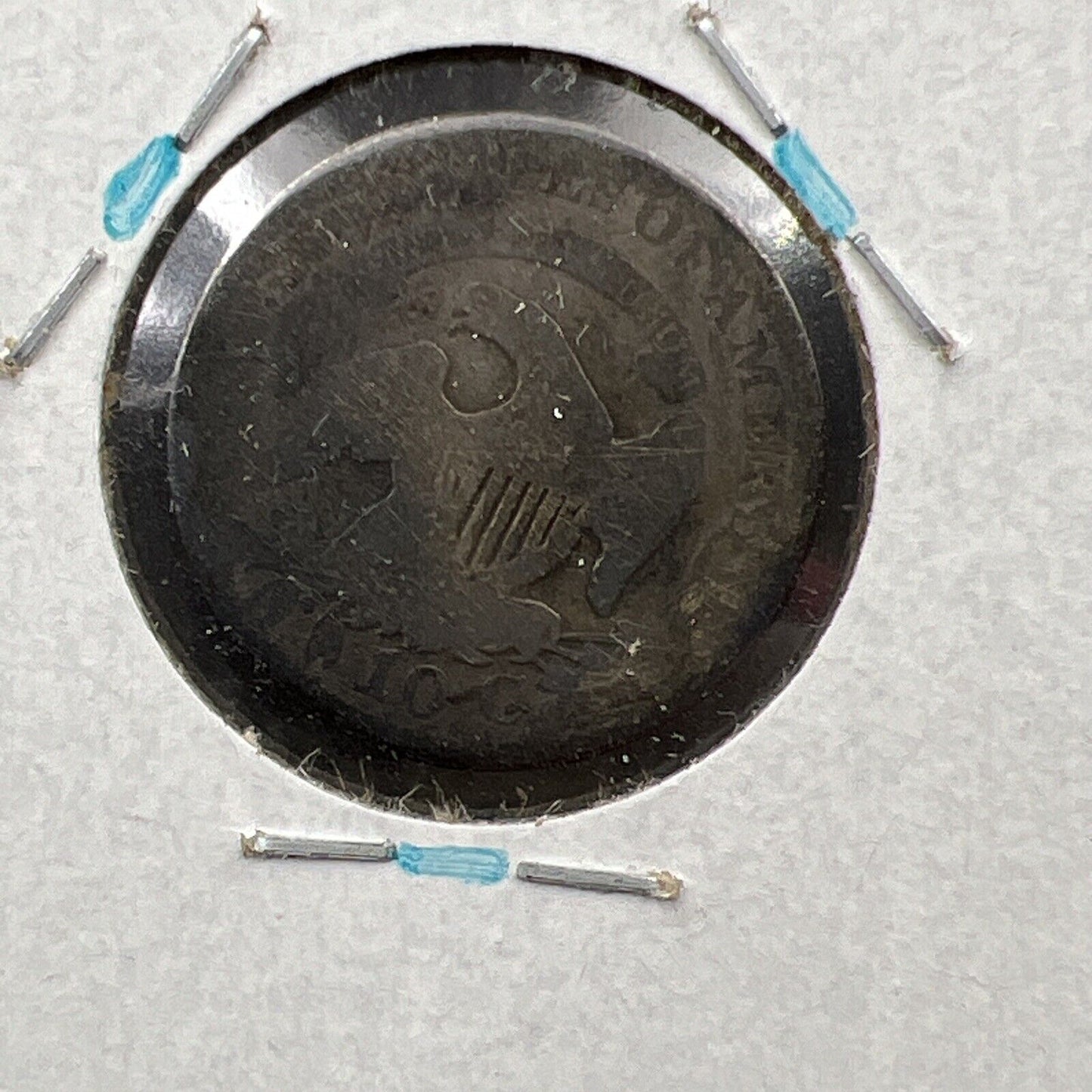 1820 10c Bust Silver Dime Coin Fair / AG About Good