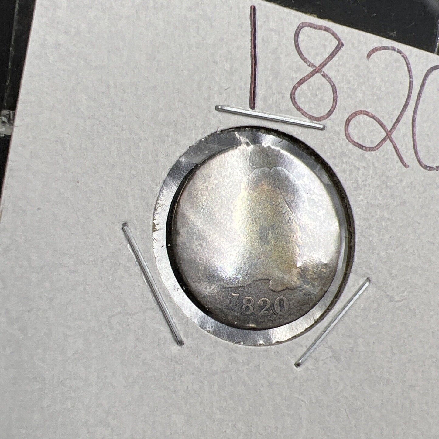 1820 10c Bust Silver Dime Coin Fair / AG About Good