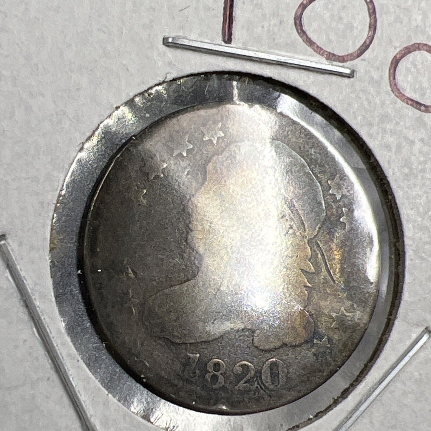 1820 10c Bust Silver Dime Coin Fair / AG About Good